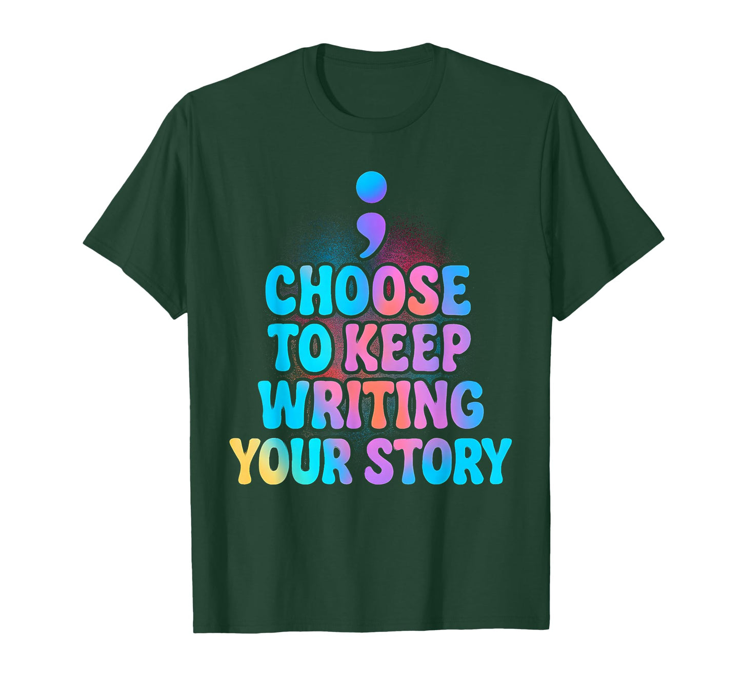 Choose to Keep Writing Your Story Inspirational Quote Groovy T-Shirt