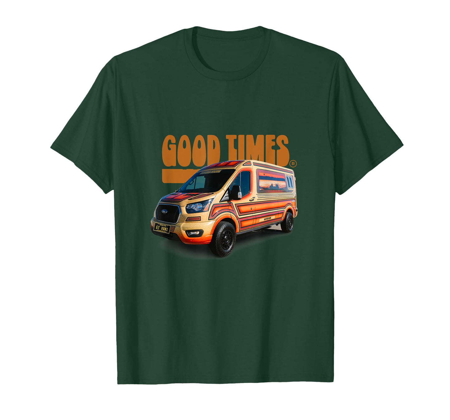 GOODTIMESVANS.com Unisex-Adults Kids T-Shirt Black Small Classic Fit Cotton 100% Short Sleeve Crew Neck Custom Design Retro-Modern Custom Van Lightweight Classic Fit Double Cuff Pull On 0 Pockets