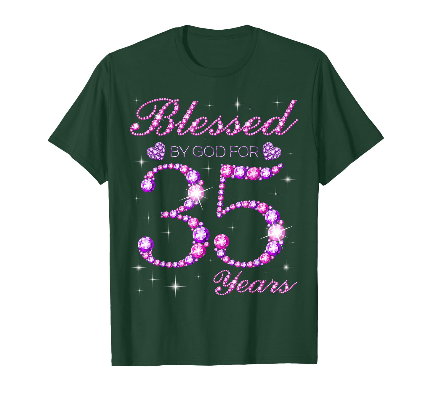 Blessed by God for 35 Years Old 35th Birthday Party T-Shirt