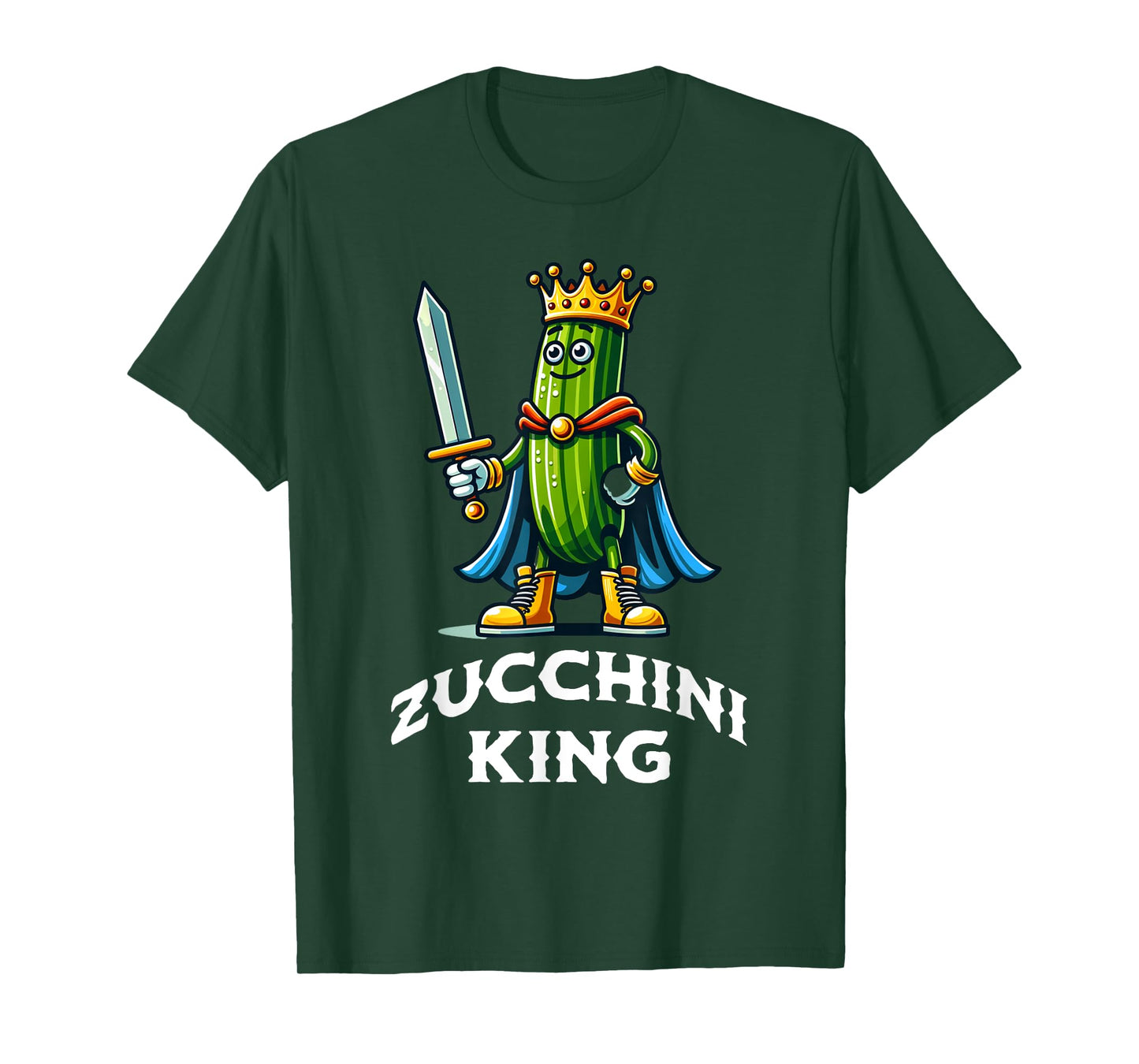 Zucchini King Funny Quote Zucchini Lover Vegan Vegetable T-Shirt