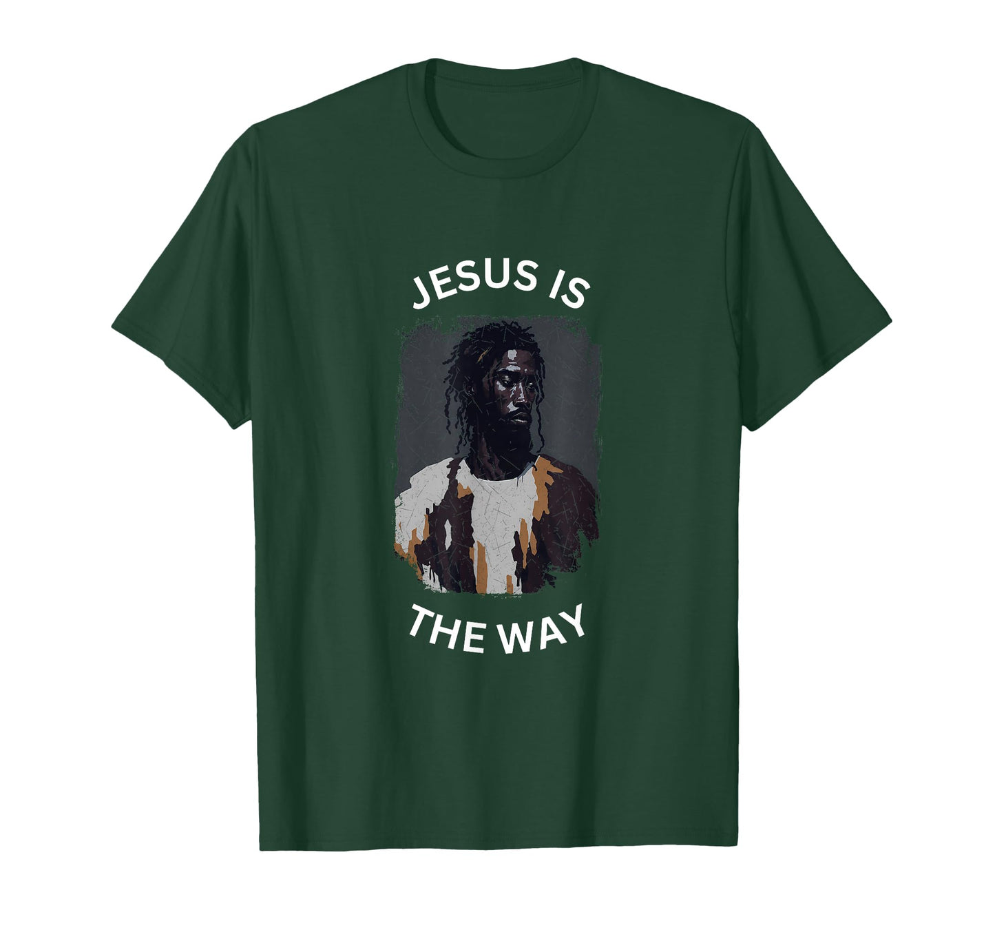 True Black Jesus is The Way Christian Faith Religious Gospel T-Shirt