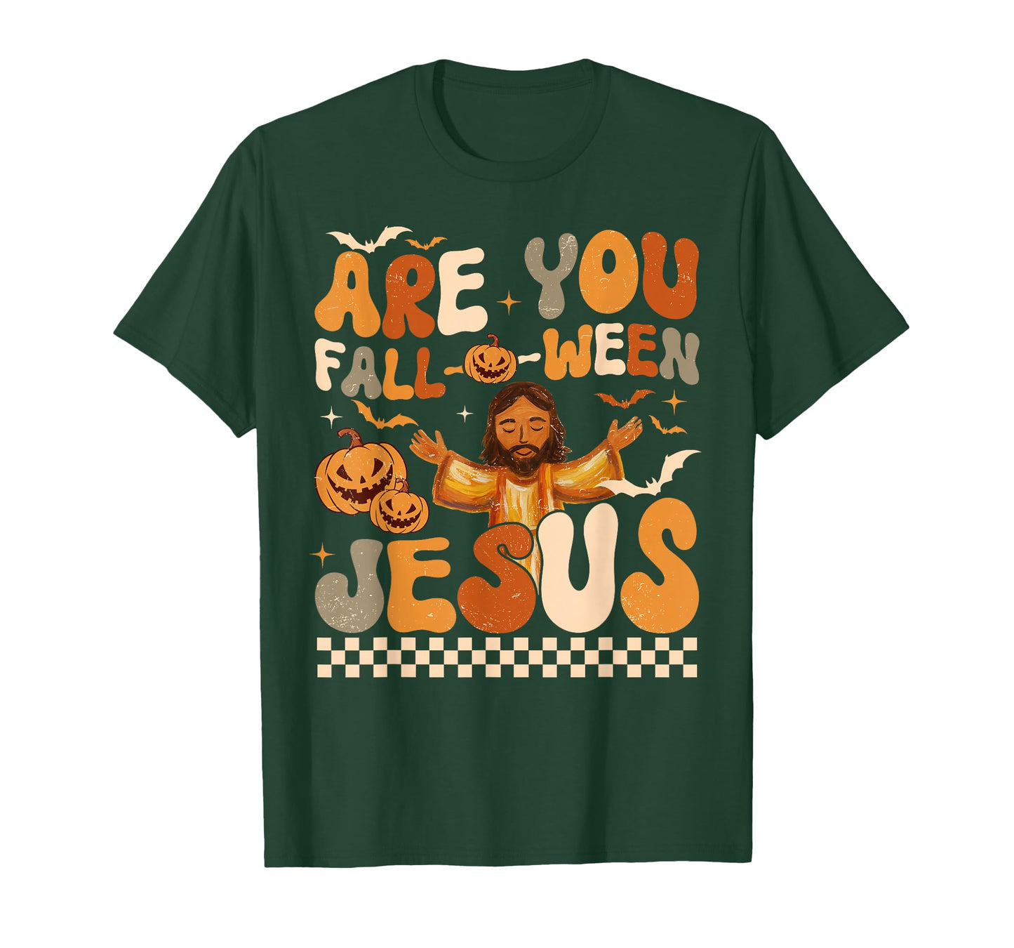 are You Fall-O-Ween Jesus Groovy Halloween Pumpkin Spooky T-Shirt