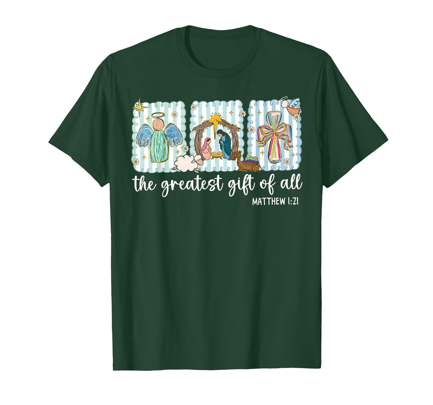 Christian The Greatest Gift for All Christmas Nativity Scene T-Shirt
