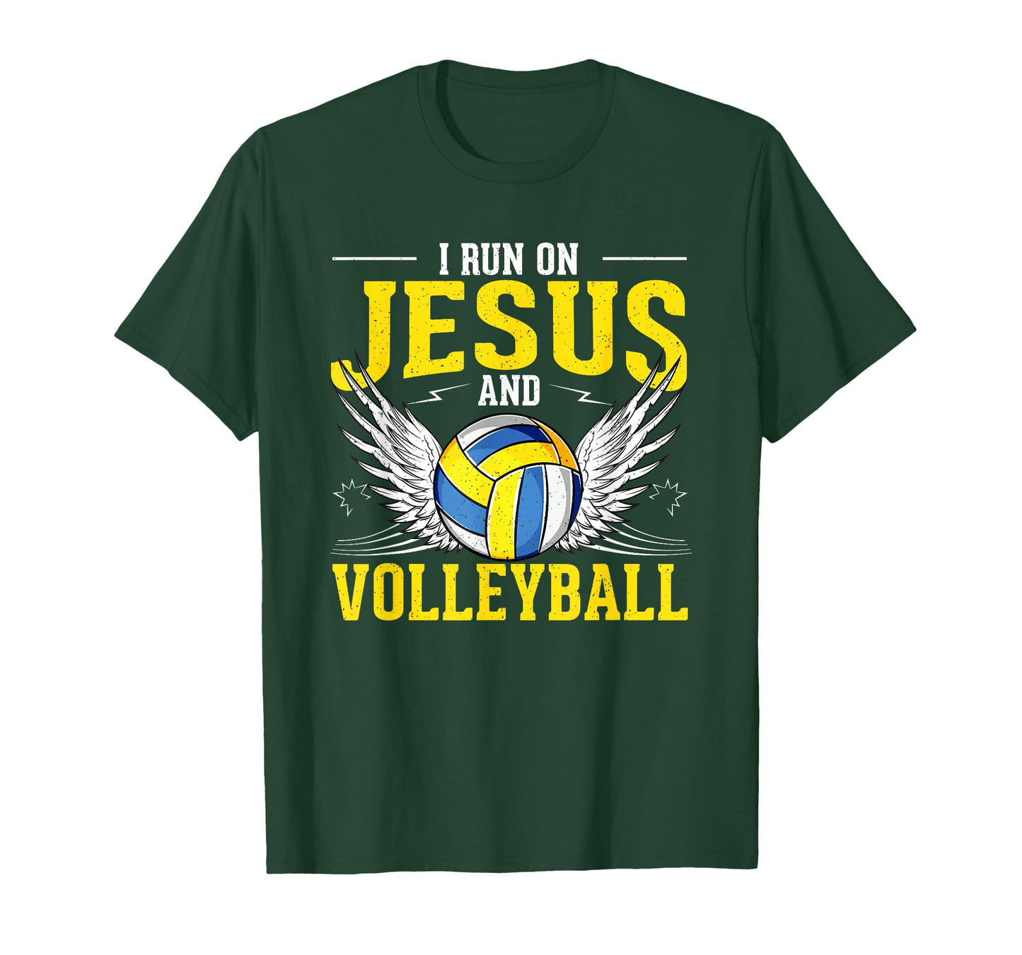 I Run On Jesus and Volleyball T-Shirt