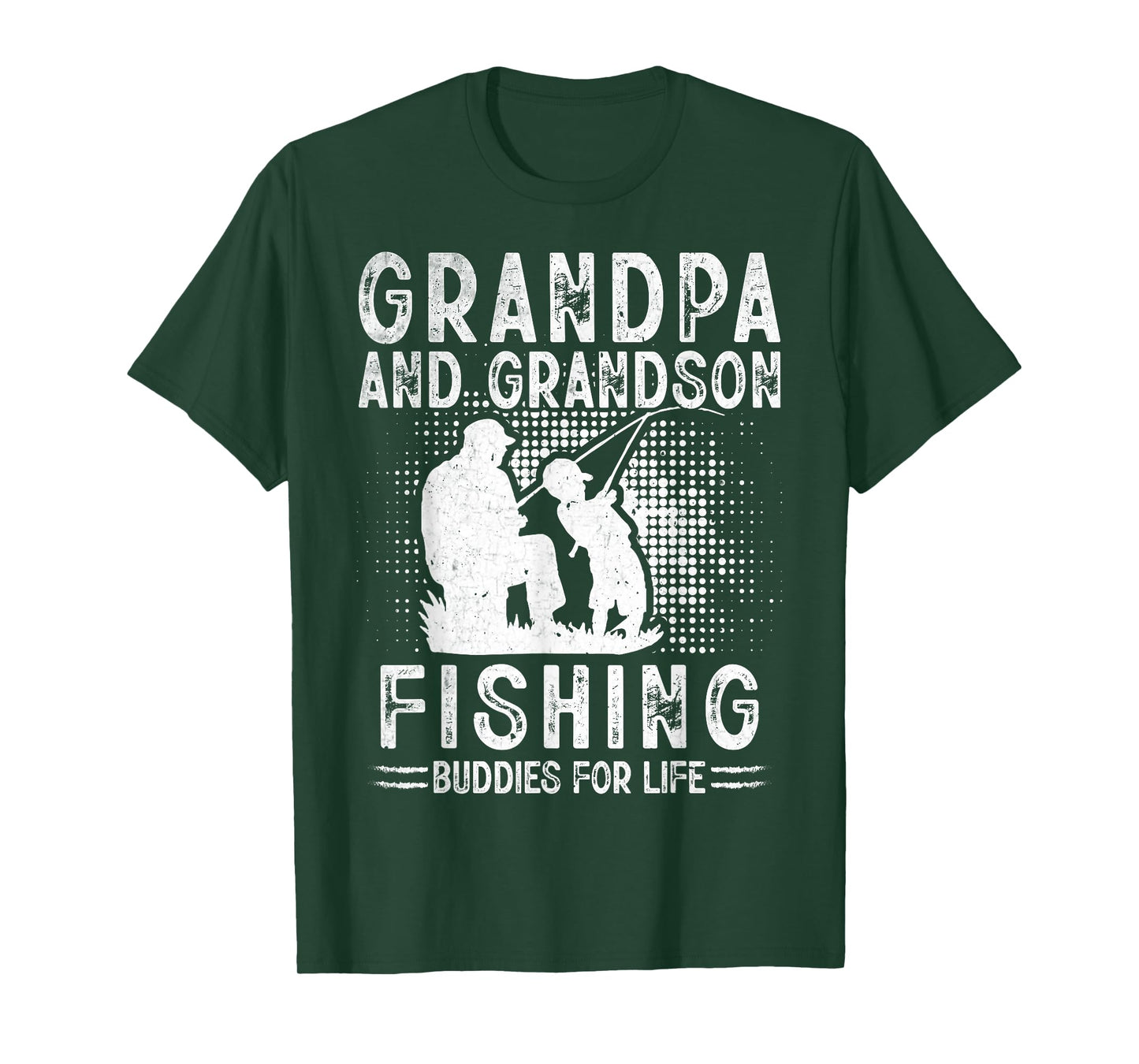 Grandpa and Grandson Fishing Buddies for Life Matching T-Shirt