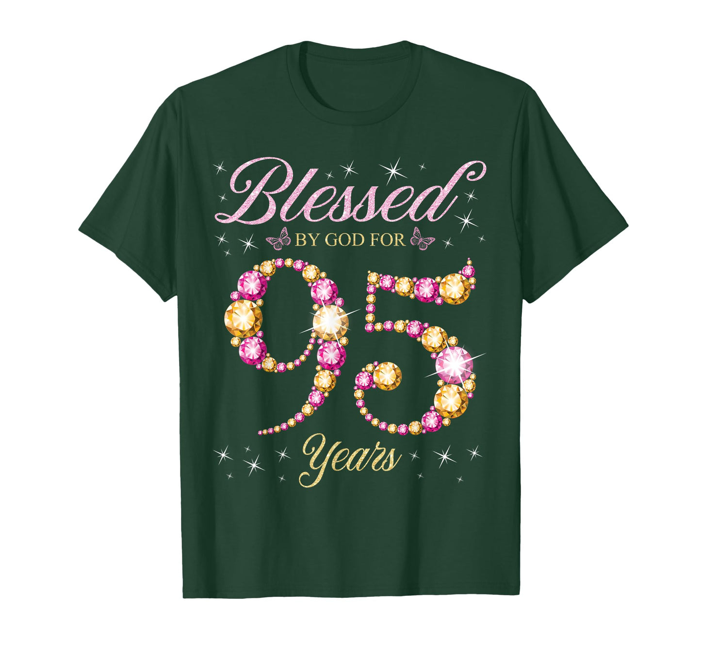 Blessed By God For 95 Years Old 95th Birthday Party T-Shirt