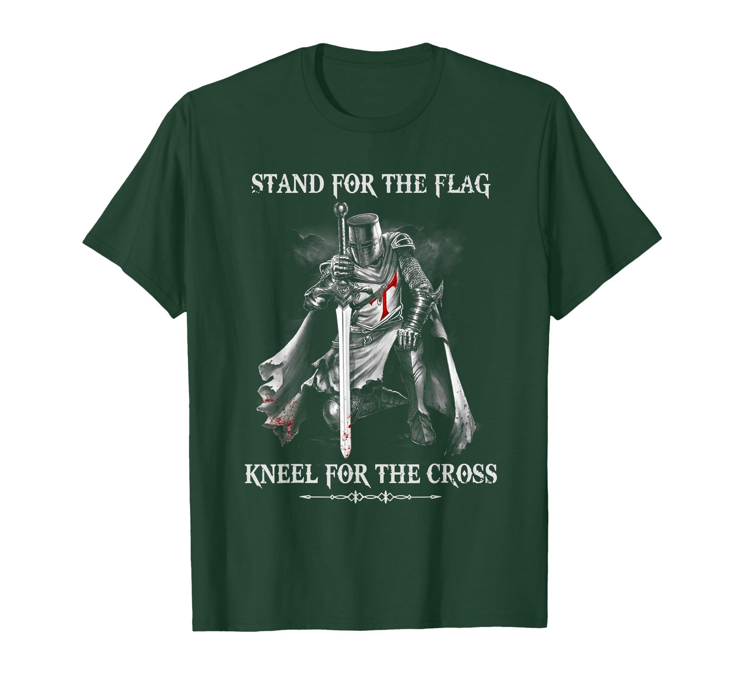 Stand For The Flag Kneel For The Cross - Knight Templar T-Shirt