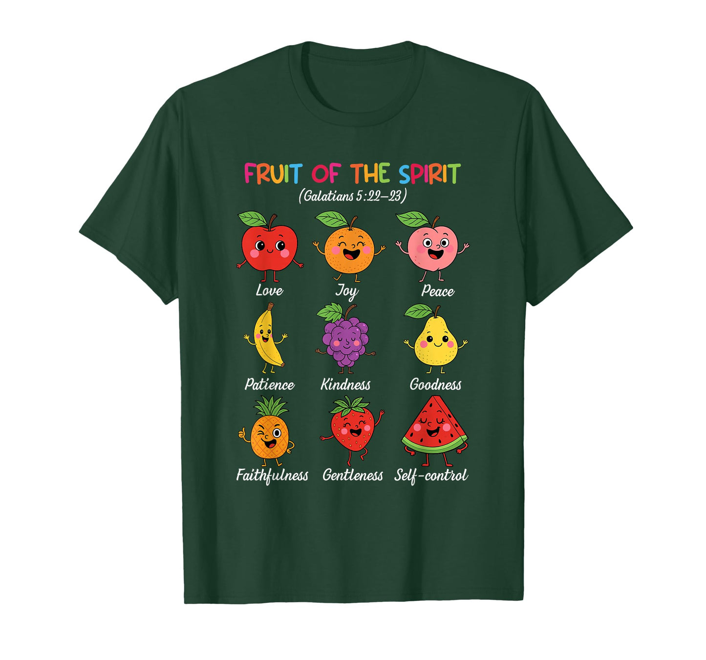 Fruit of The Spirit Christian Faith Religious Bible Verse T-Shirt