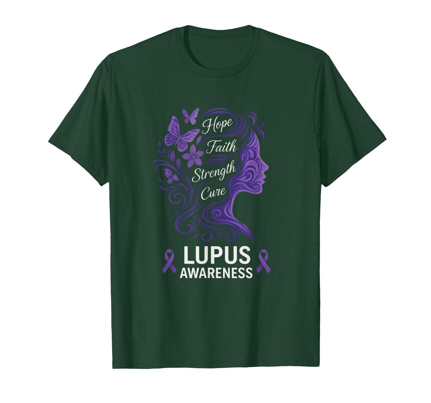 Hope Faith Strength Cure - Lupus Awareness T-Shirt