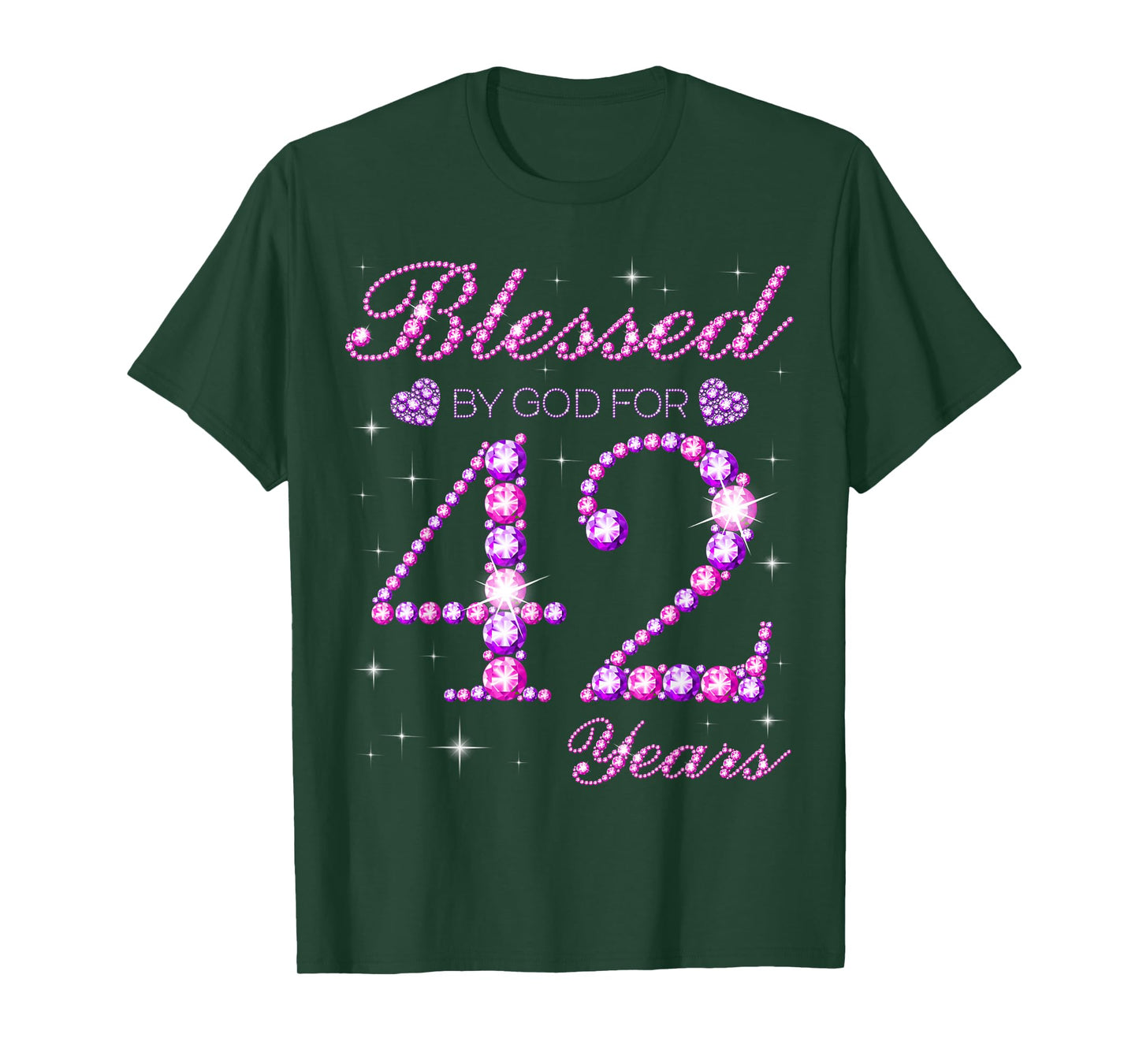 Blessed by God for 42 Years Old 42nd Birthday Party T-Shirt
