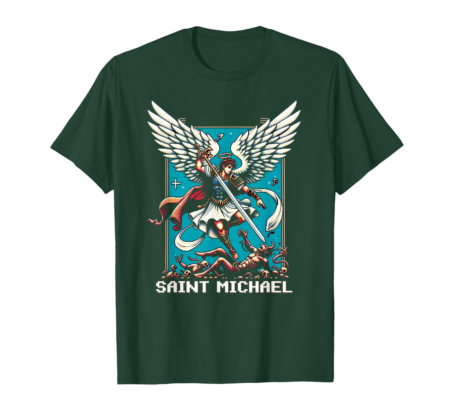 Saint Michael The Archangel Catholic Video Game T-Shirt
