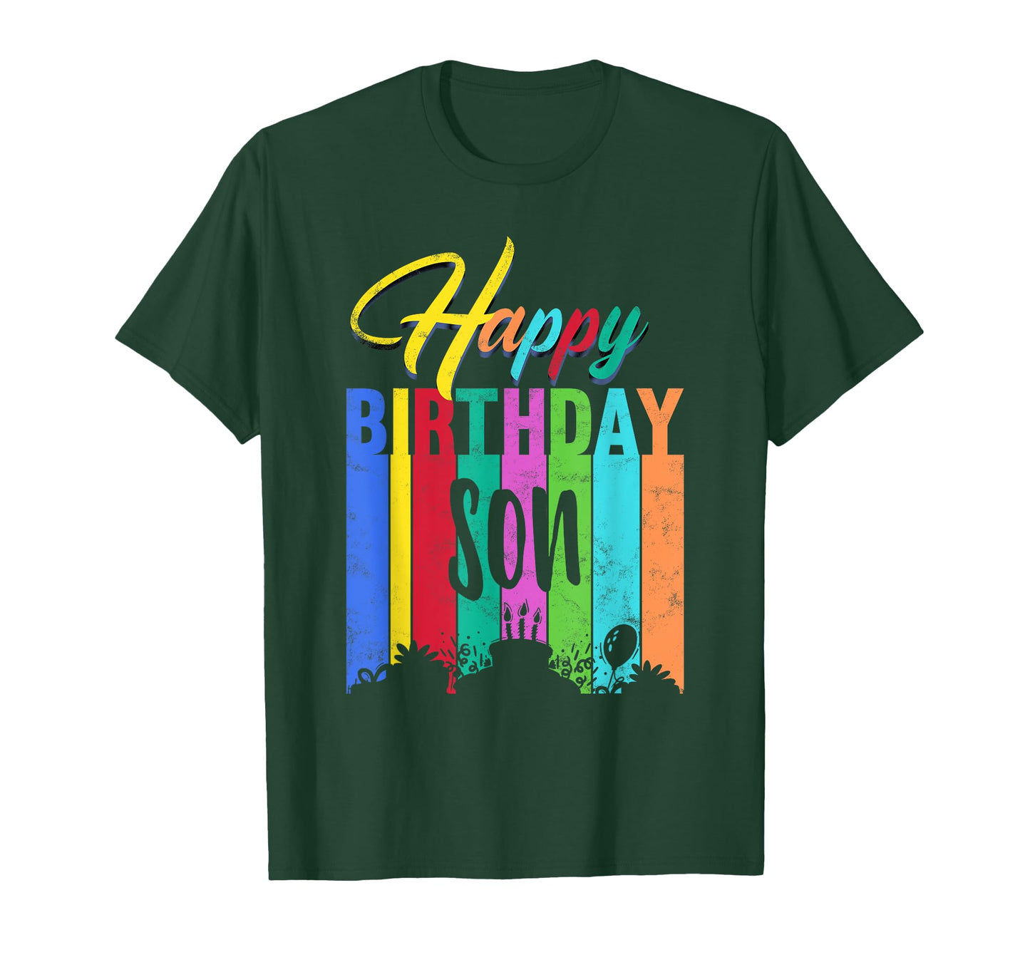 Happy Birthday Son Personalized Name Gift Custom B-day T-Shirt