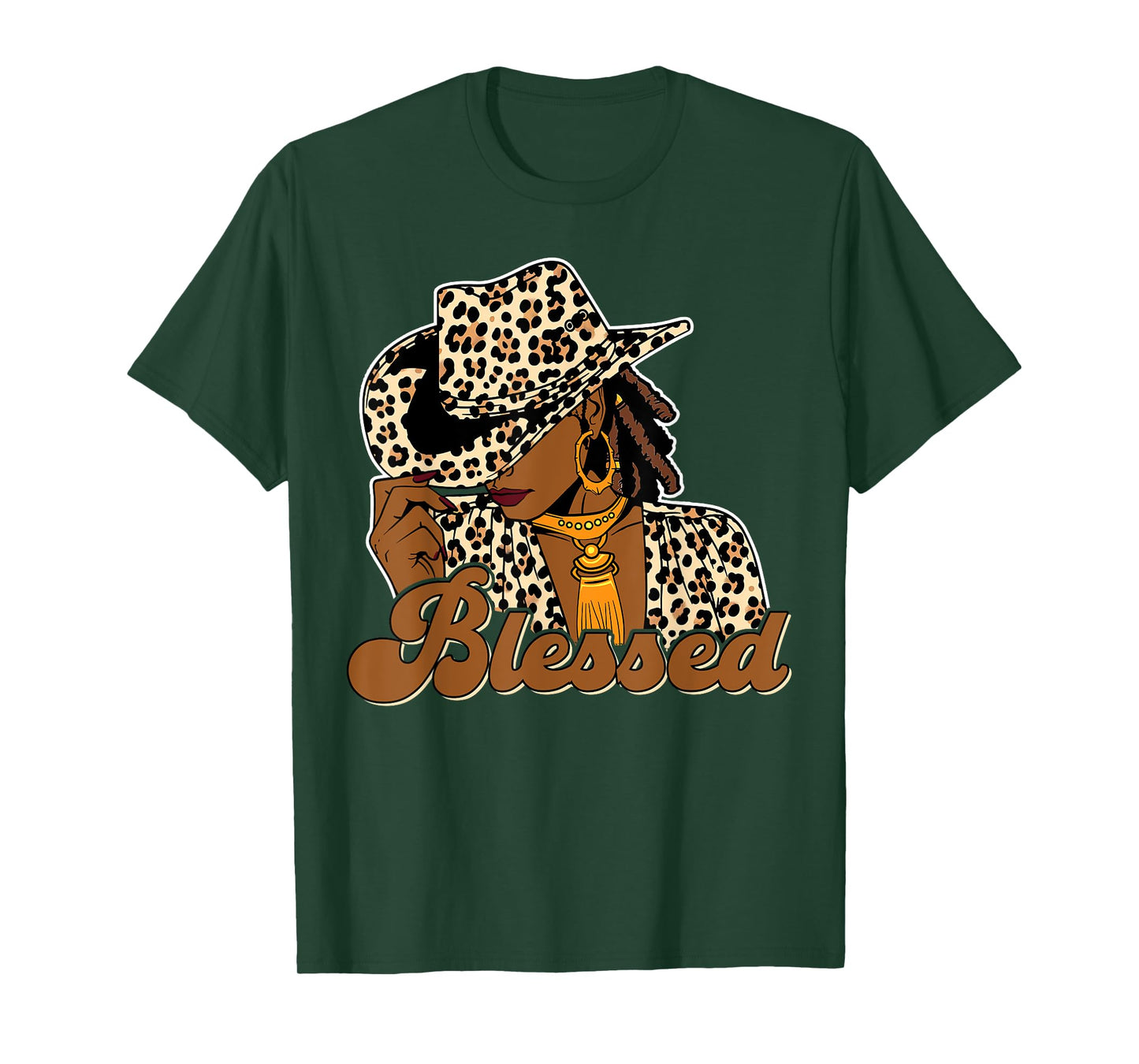 Blessed Cowgirl Black Western Swag African Christian Woman T-Shirt