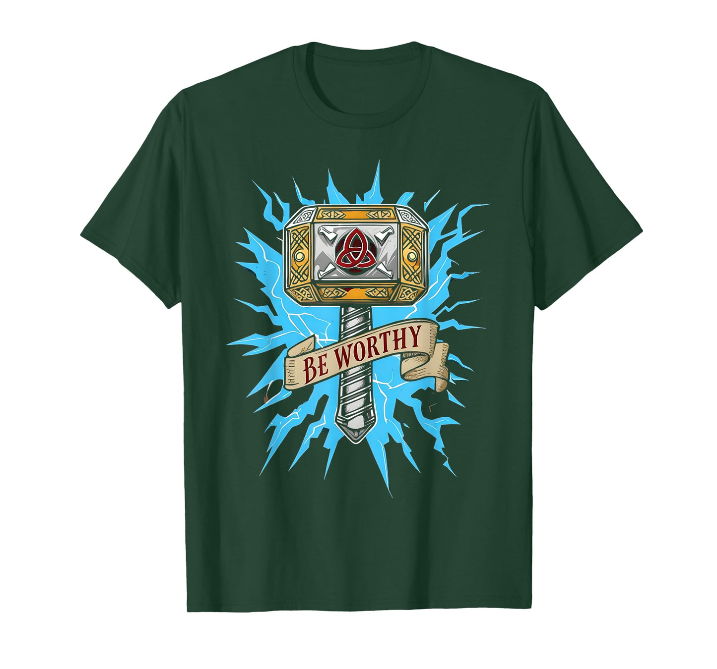 Viking Thor Hammer Be Worthy Norse Mythology God T-Shirt