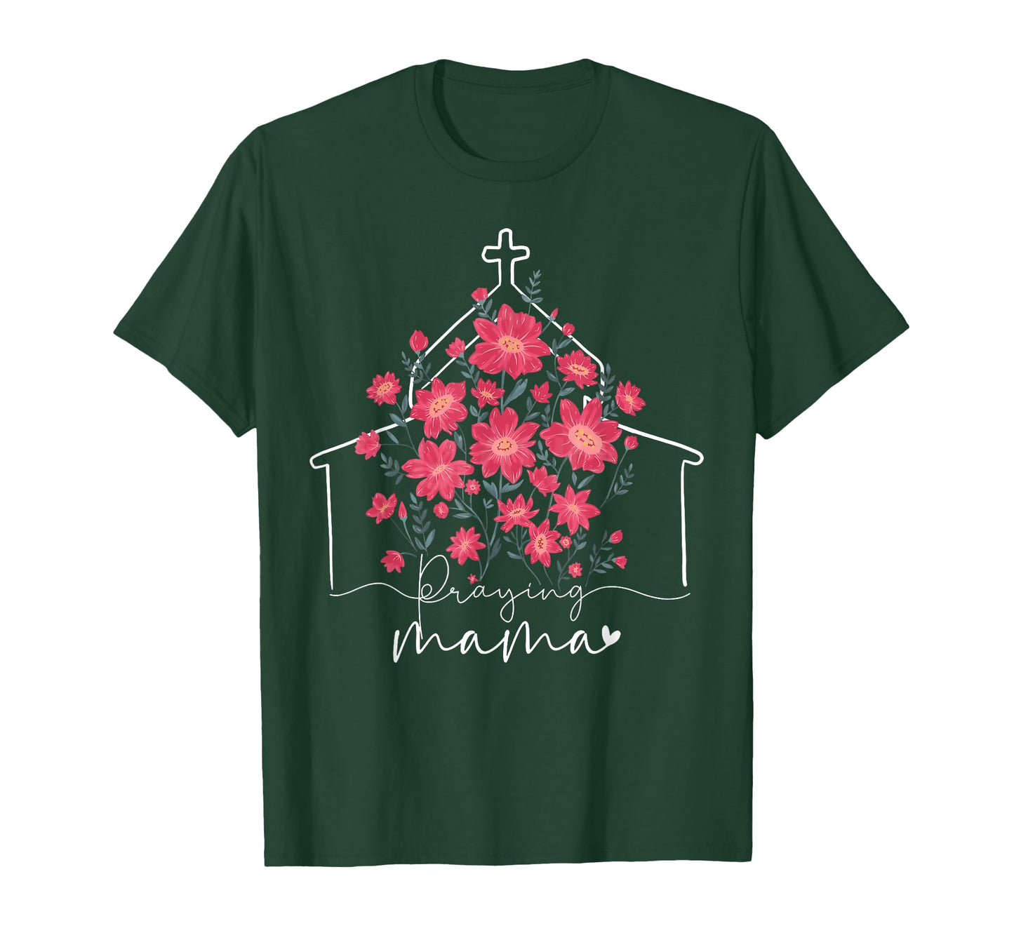 Praying Mama Christian Mommy Wildflower Mother's Day Mom T-Shirt