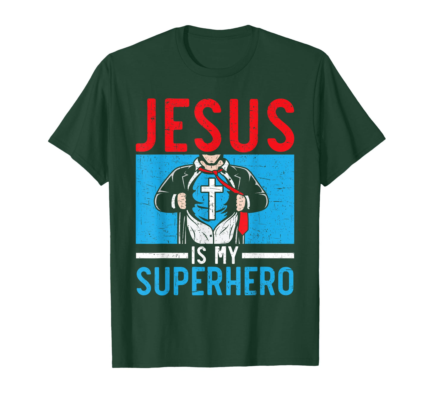 Jesus Is My Superhero Religious Pastor Christian Believer T-Shirt