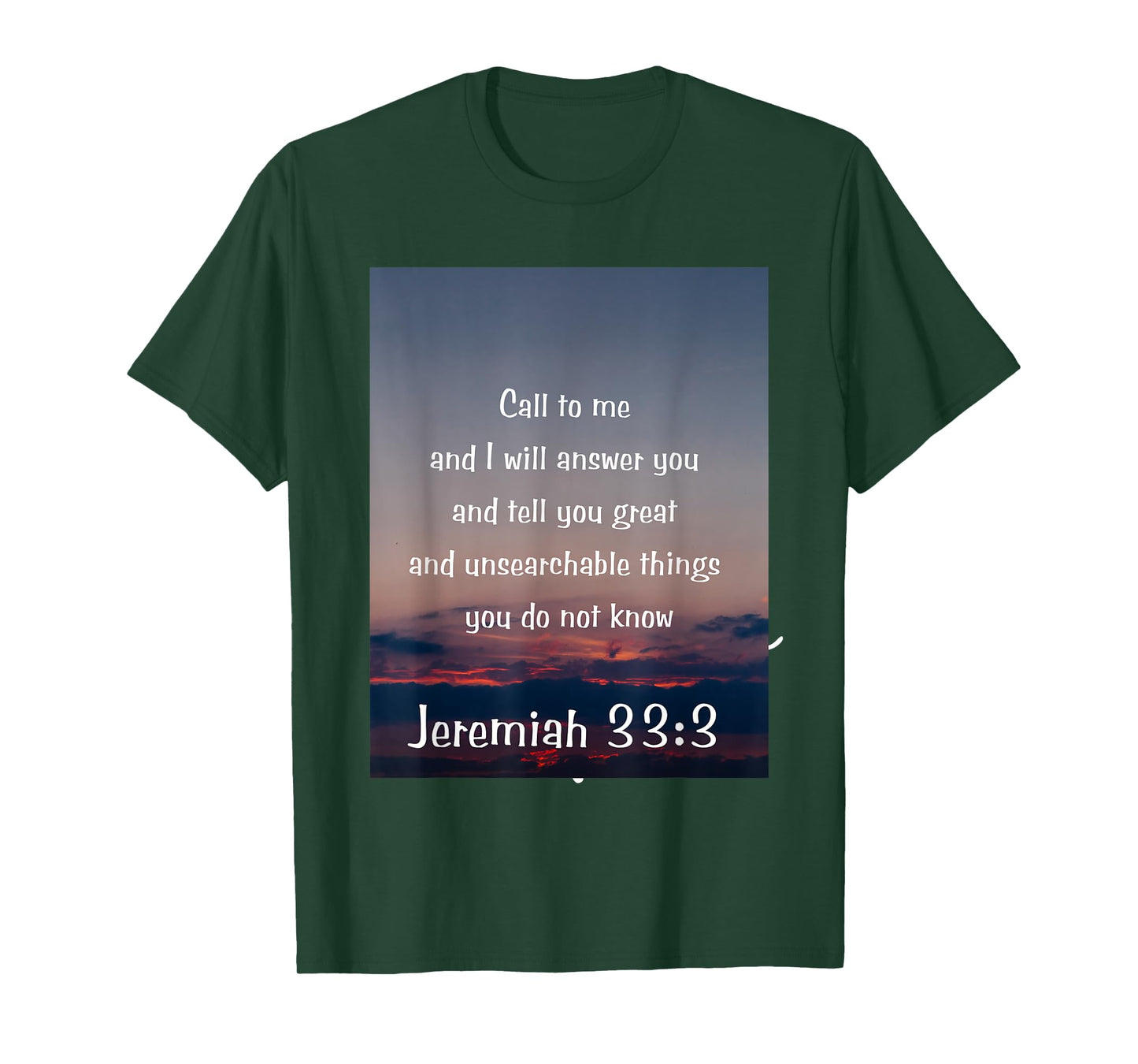 Jeremiah 33 Bible Verse Jesus Christianity T-Shirt