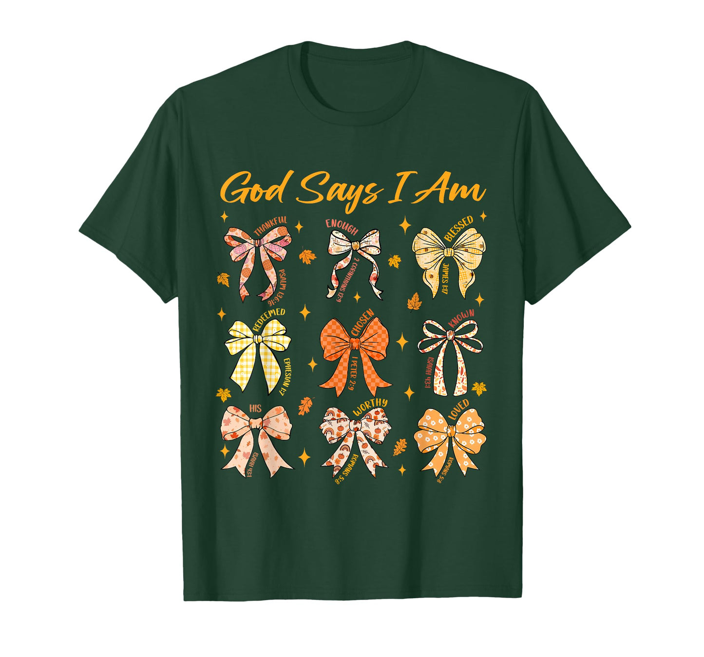 God Says I Am Coquette Bow Fall Autumn Thanksgiving Women T-Shirt