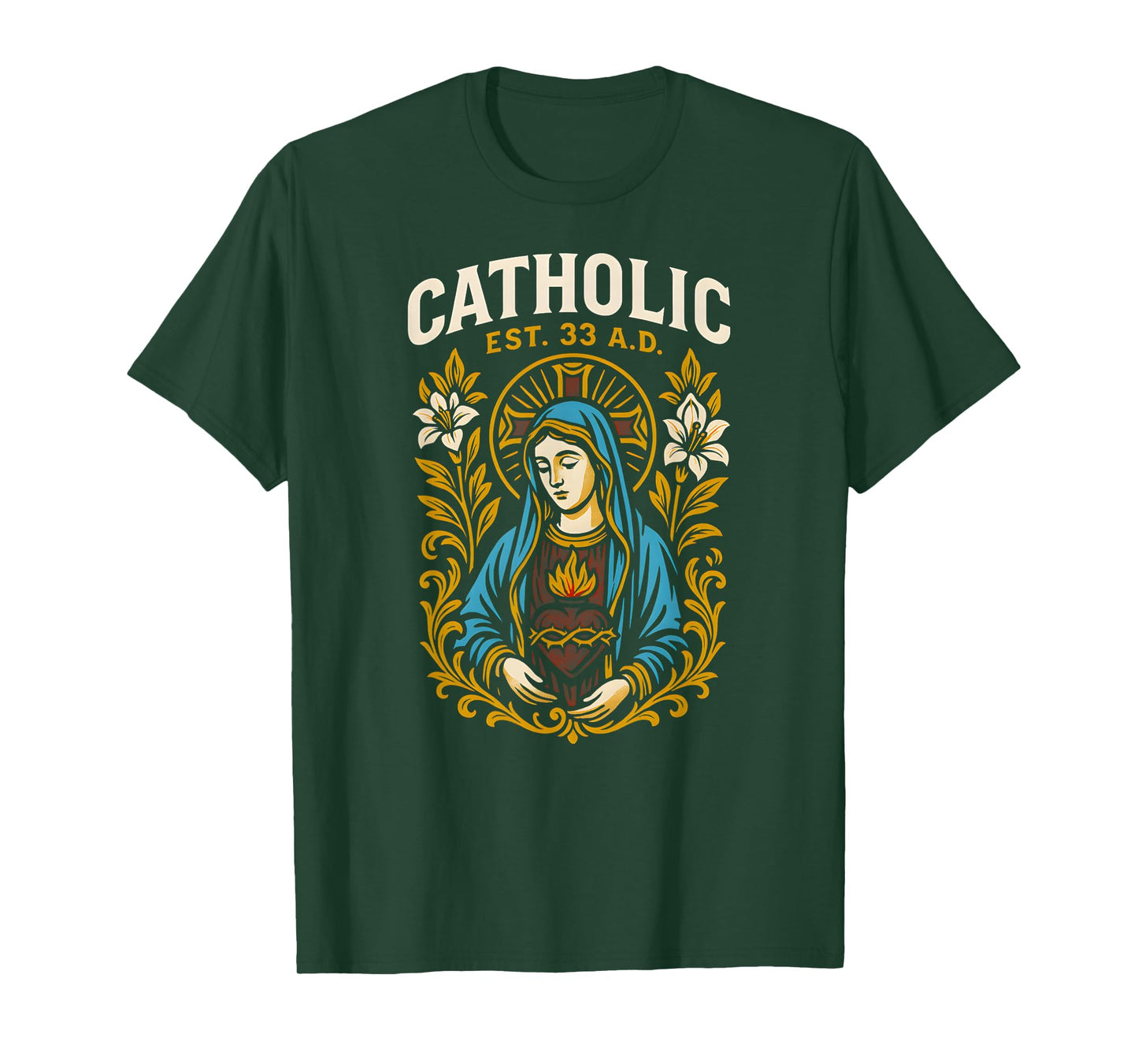 Catholic Pride Est 33 AD Retro Mens Surgery Patient T-Shirt