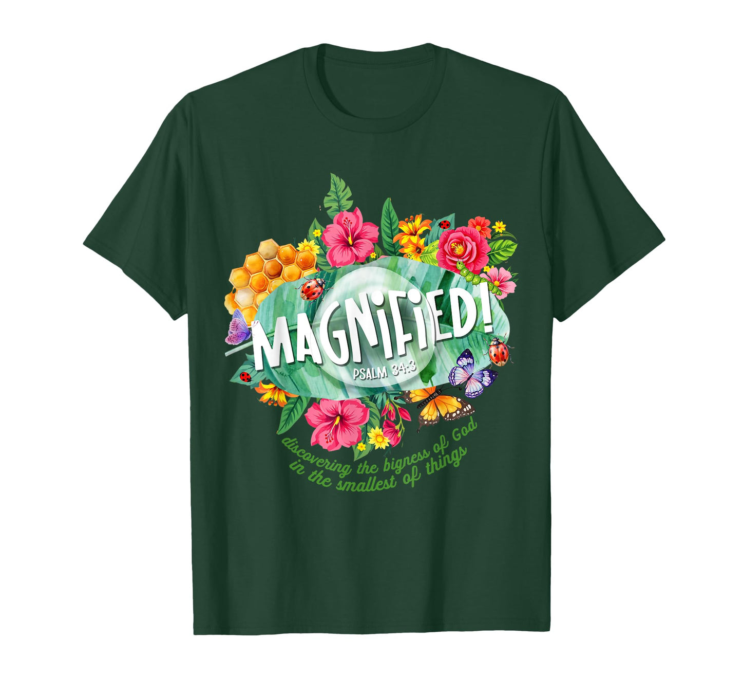 Magnified Floral VBS Discovering The Bigness Of-God Faith T-Shirt