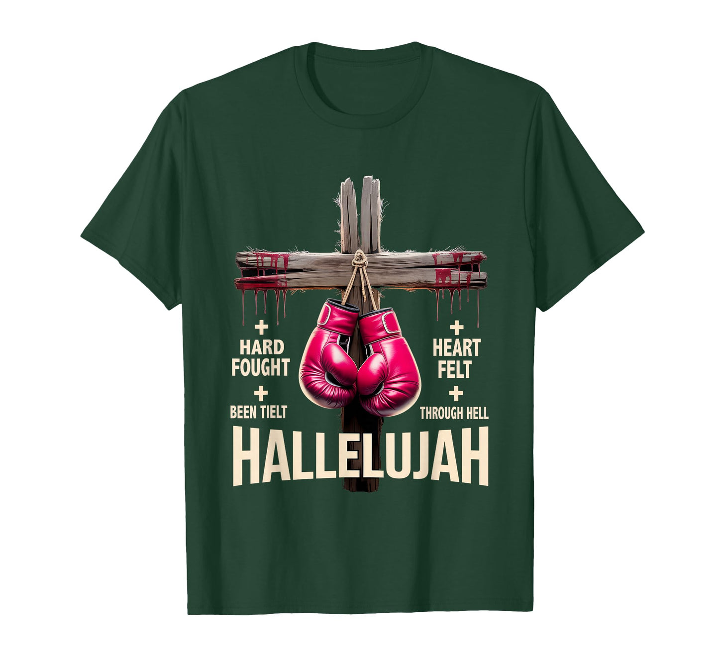 Brandon Hard Fought Hallelujah Praise Jesus Christian T-Shirt