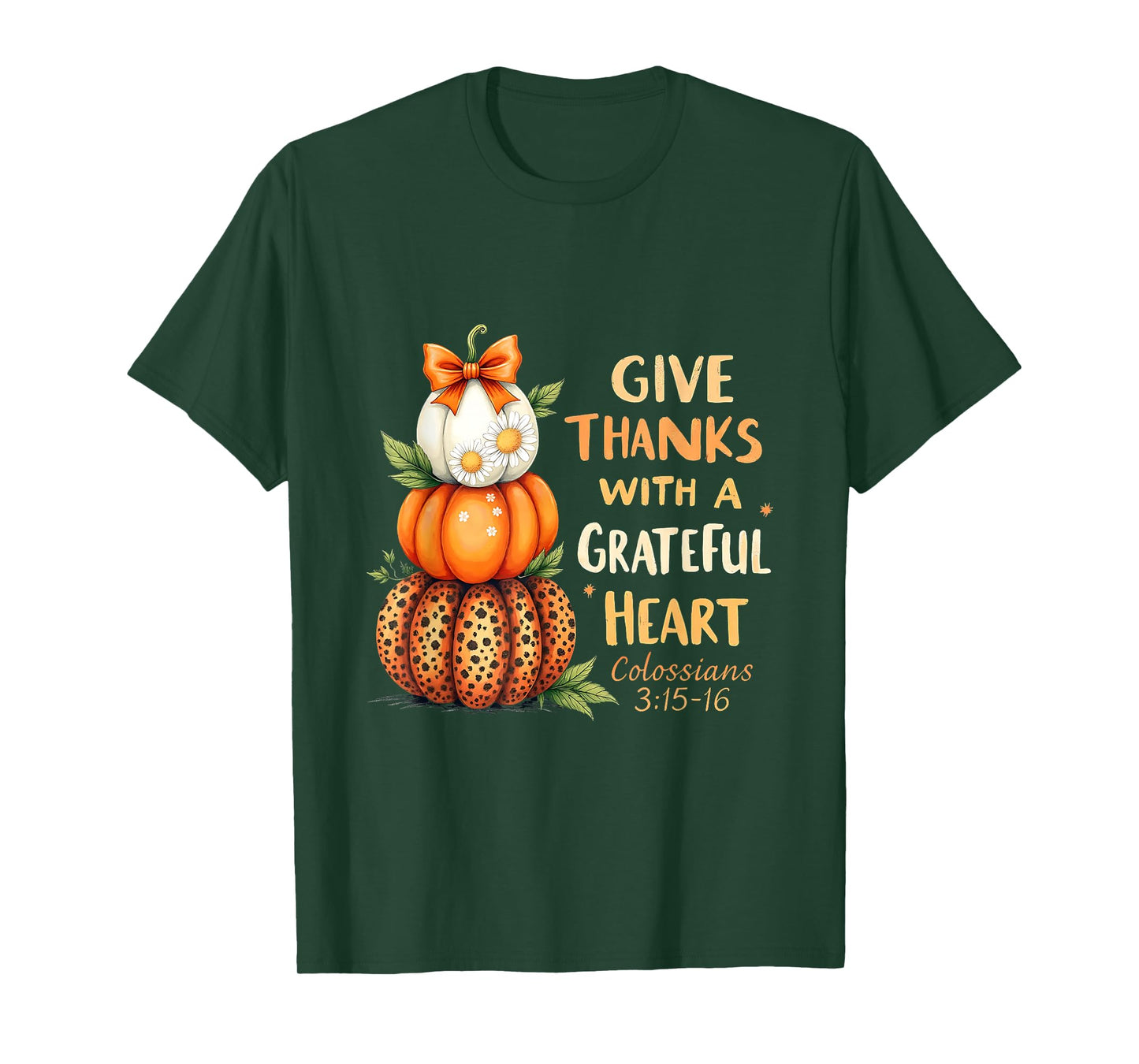 Pumpkin Thanksgiving Coquette Give Thanks to The Lord Fall T-Shirt