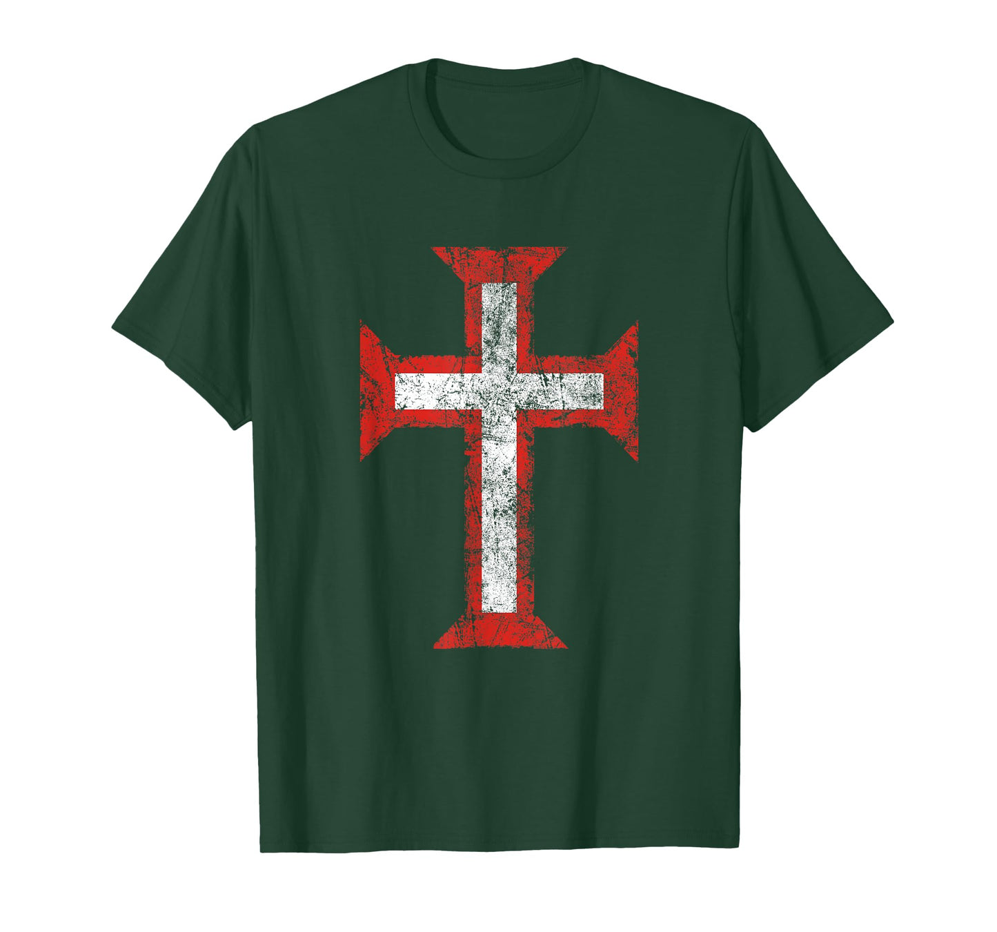 Order of Christ Cross-Templar-christian-Portugal-Eroded T-Shirt