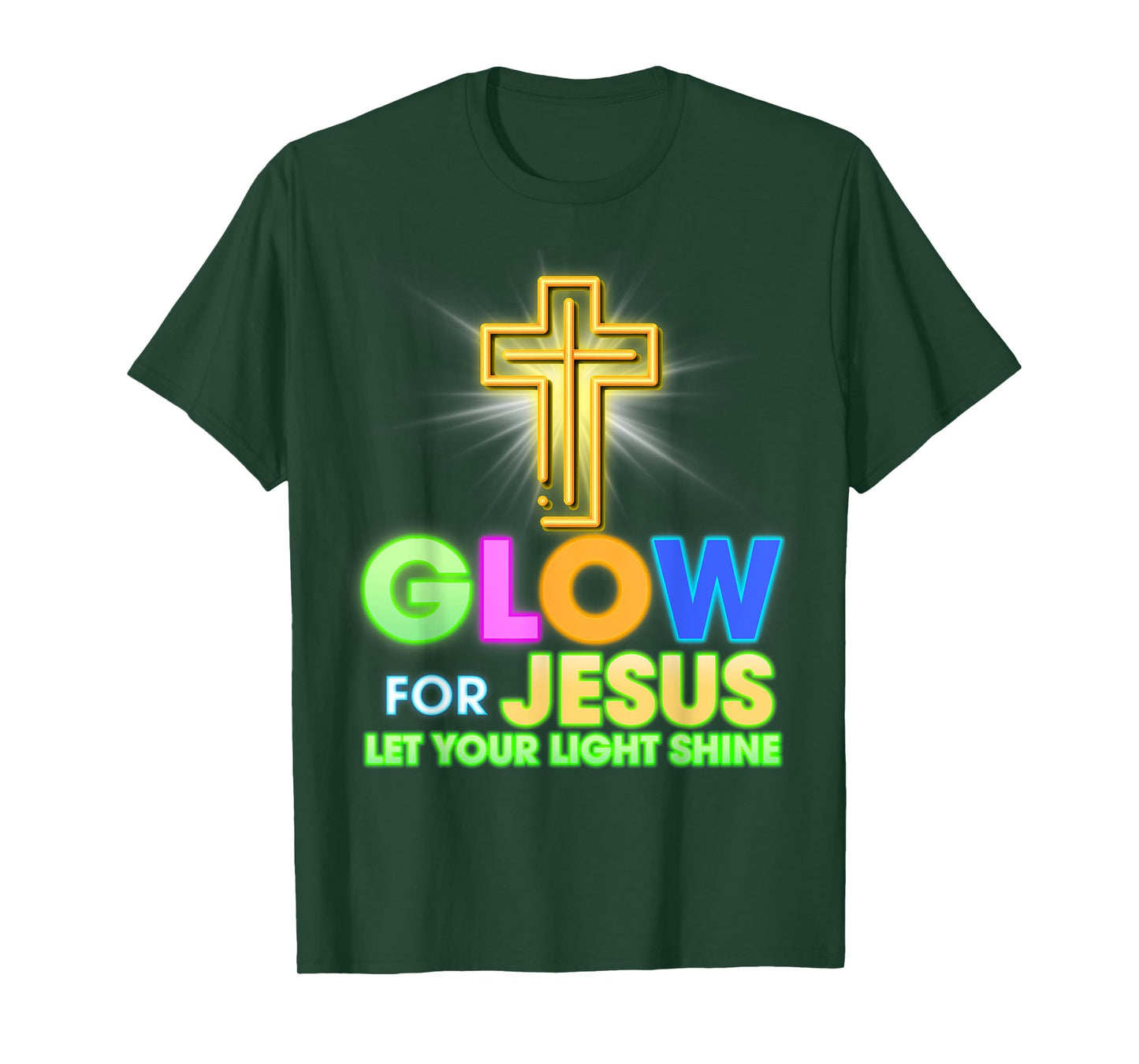 Jesus Let Your Light Faith Cros Christian religious T-Shirt