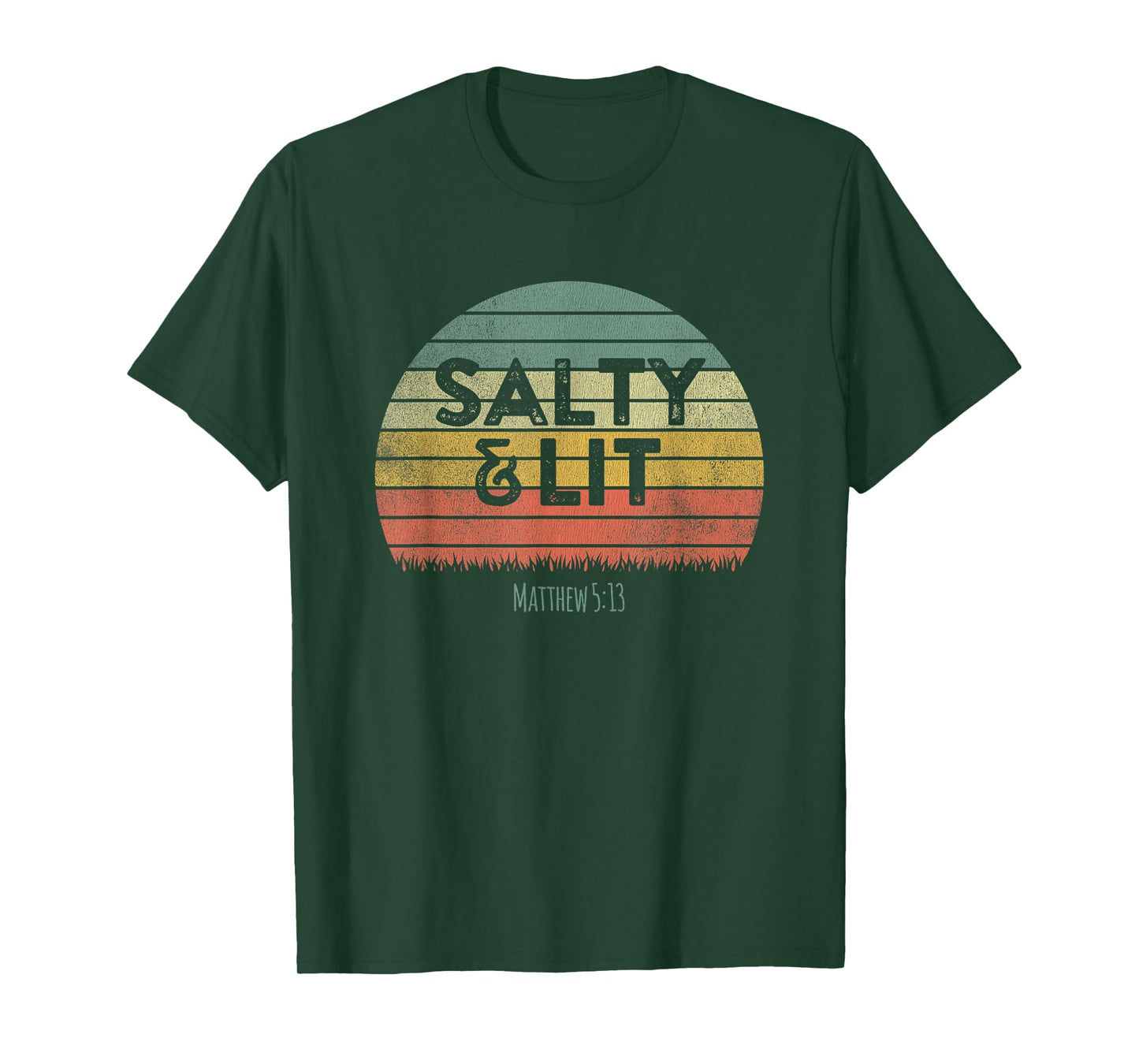 Retro Vintage Salty And Lit Christ Quote Christian Saying T-Shirt
