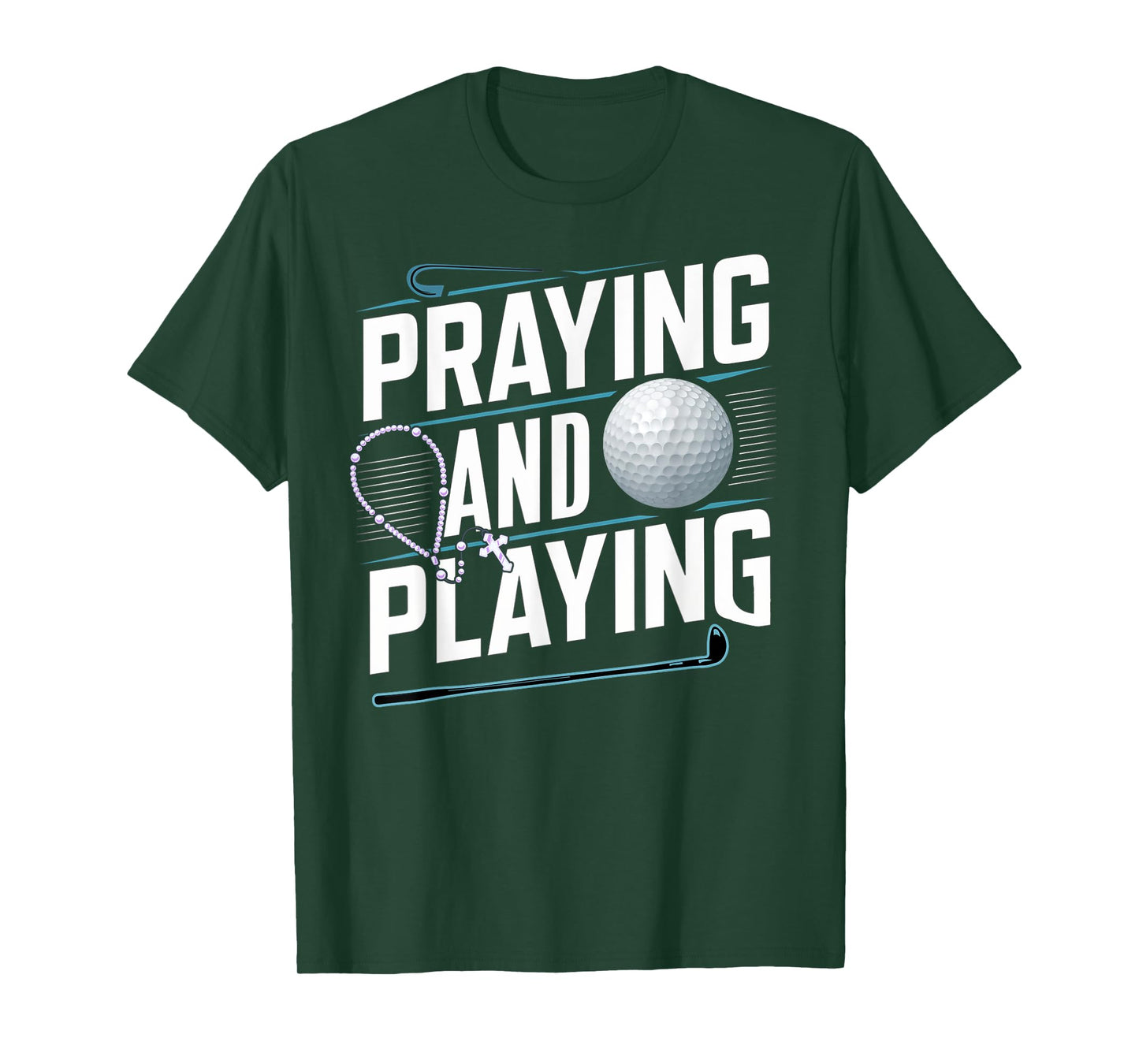 Praying Golfer - Pray God Jesus Golf - Golfing T-Shirt