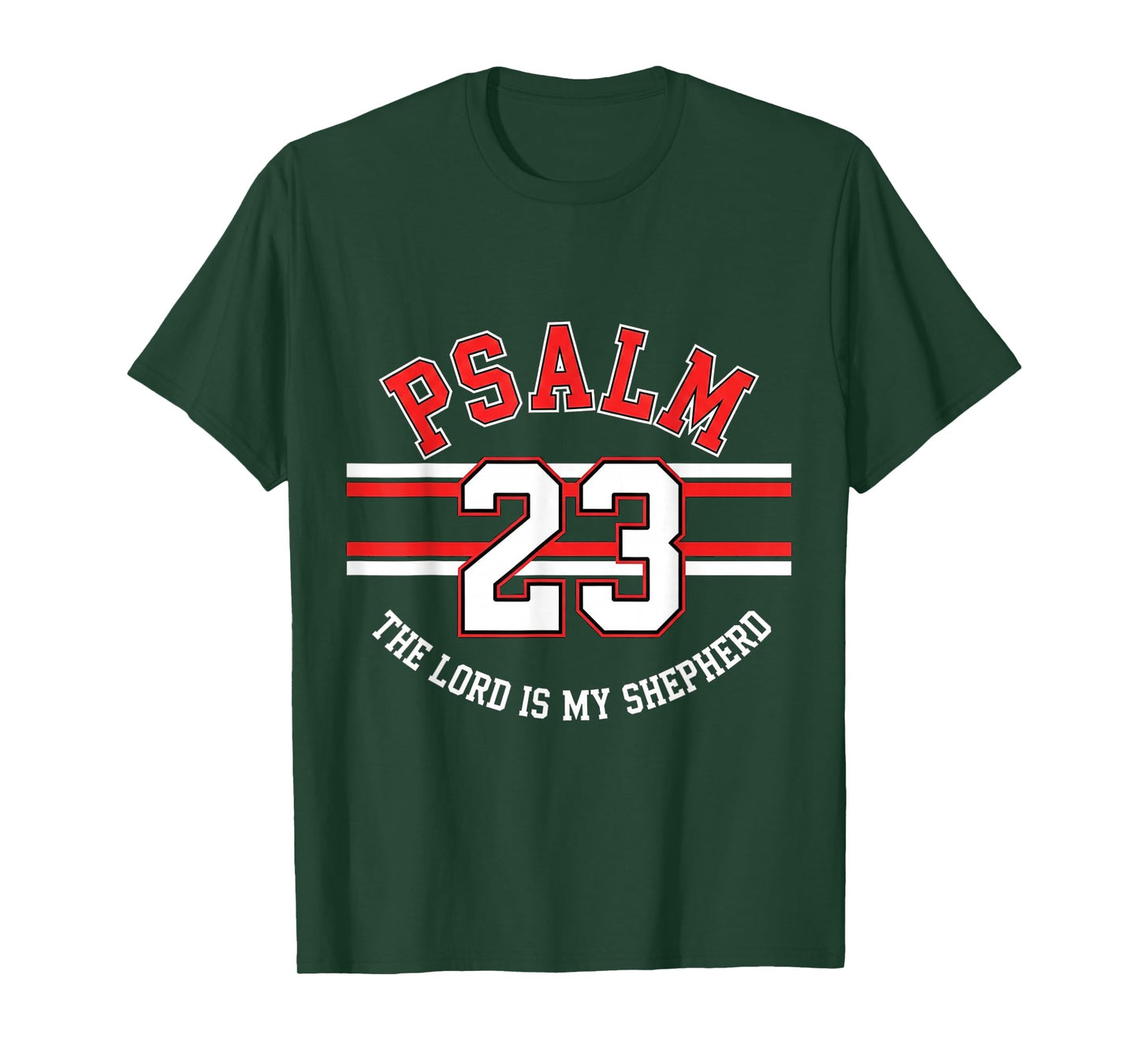 The Lord is My Shepherd Psalm 23 Christian Military Police T-Shirt