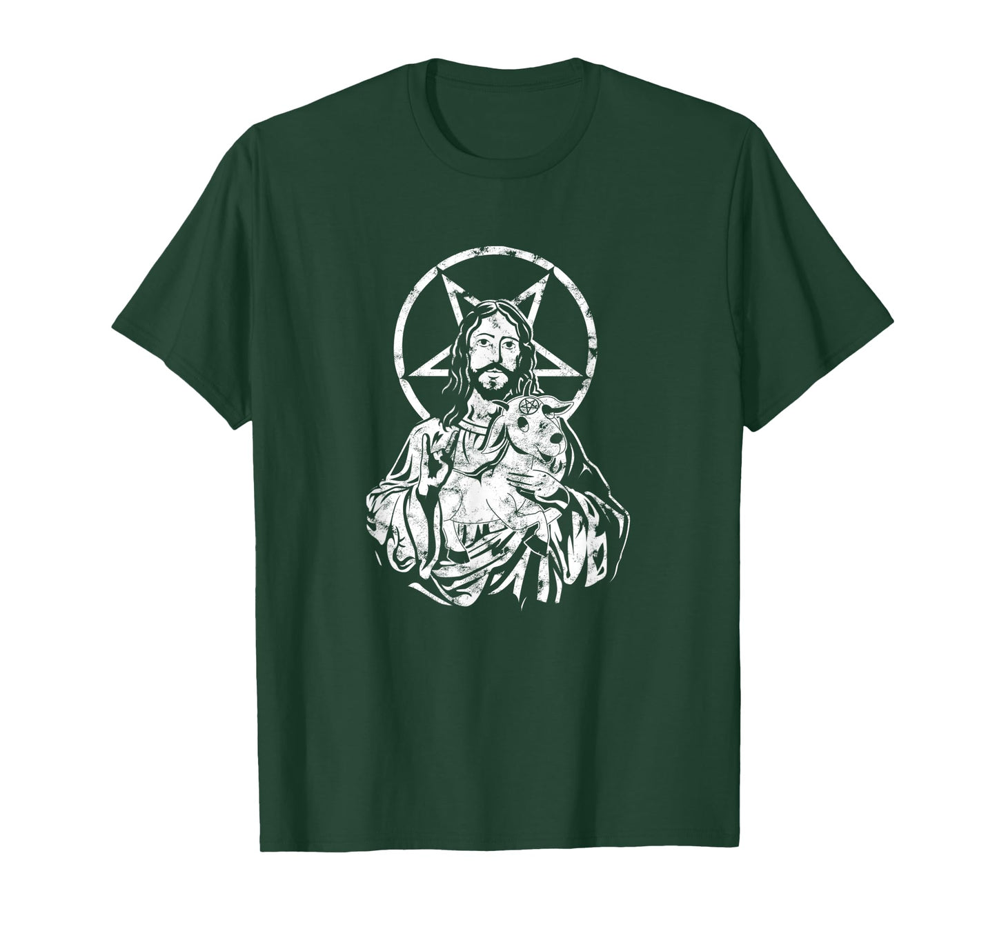 Blackcraft Jesus Satan Baphomet Goat Atheist - Anti Religion T-Shirt