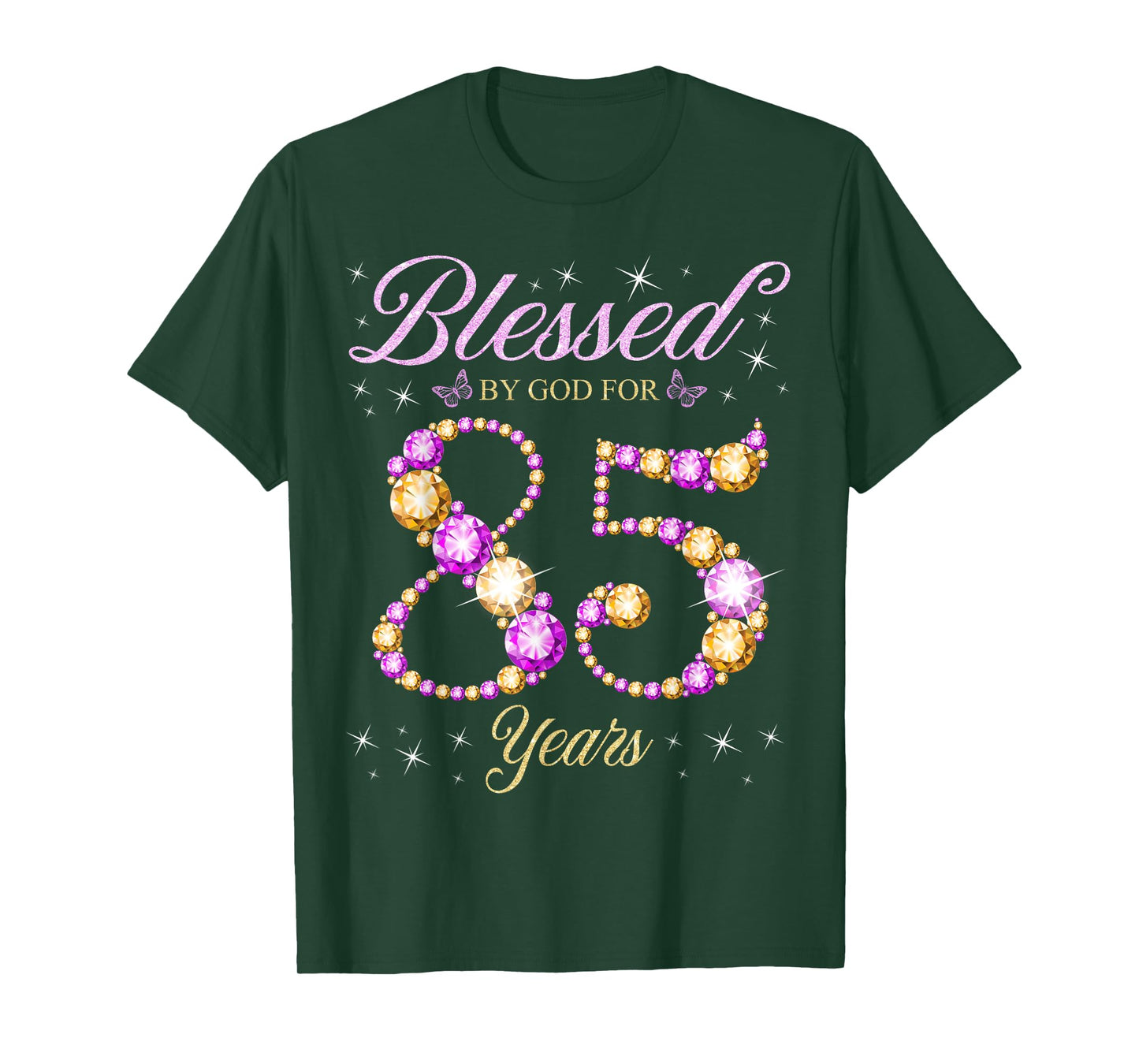 Blessed By God For 85 Years Old 85th Birthday B-Day Party T-Shirt