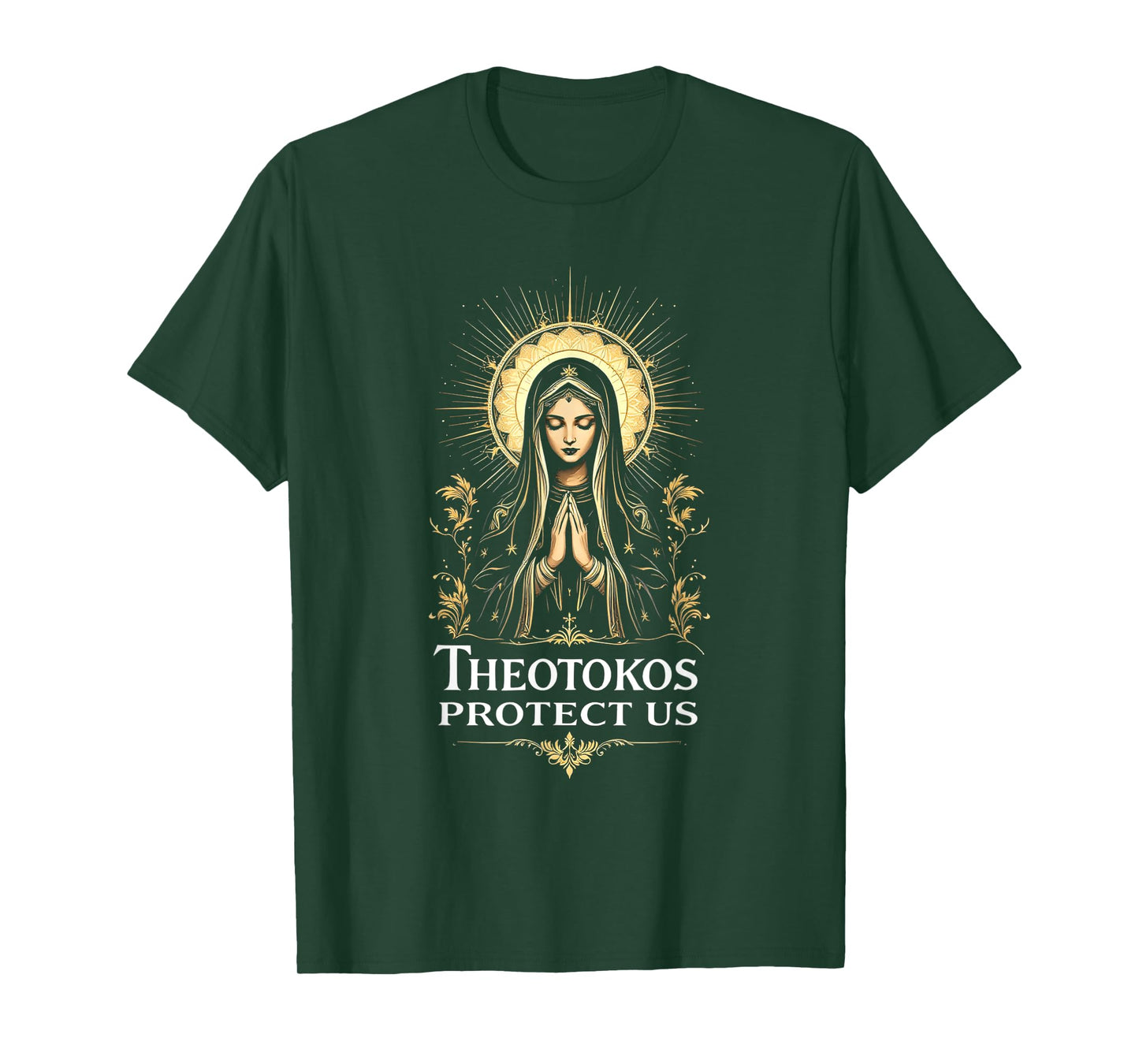 Orthodox Christian Holy Mary Theotokos Protect Us T-Shirt