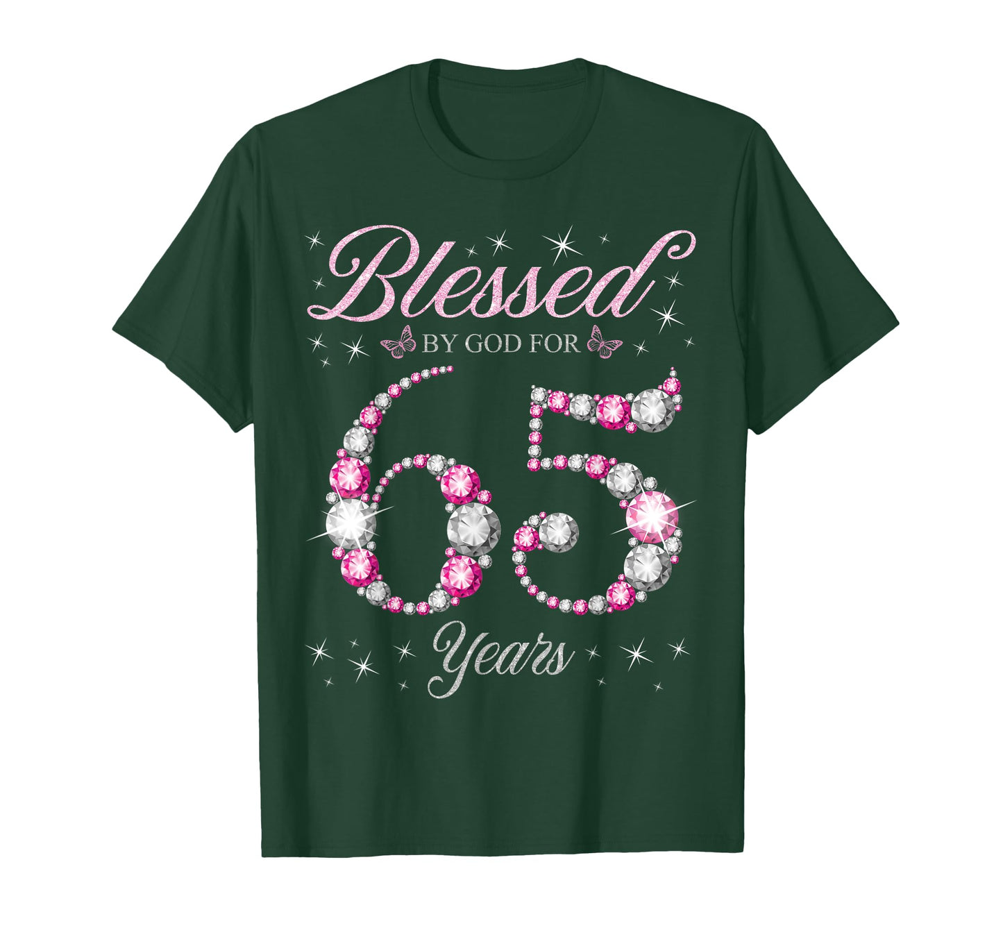 Blessed By God For 65 Years Old 65th Birthday Party T-Shirt