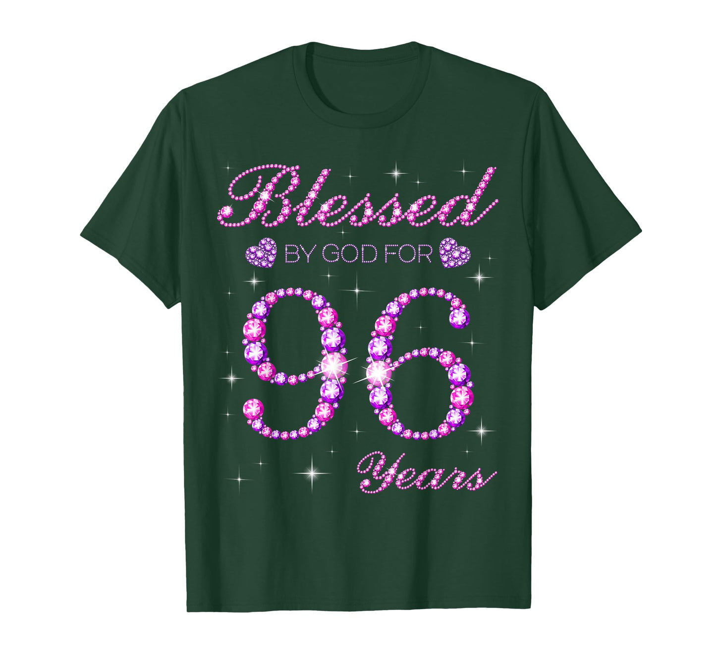 Blessed by God for 96 Years Old 96th Birthday Party T-Shirt