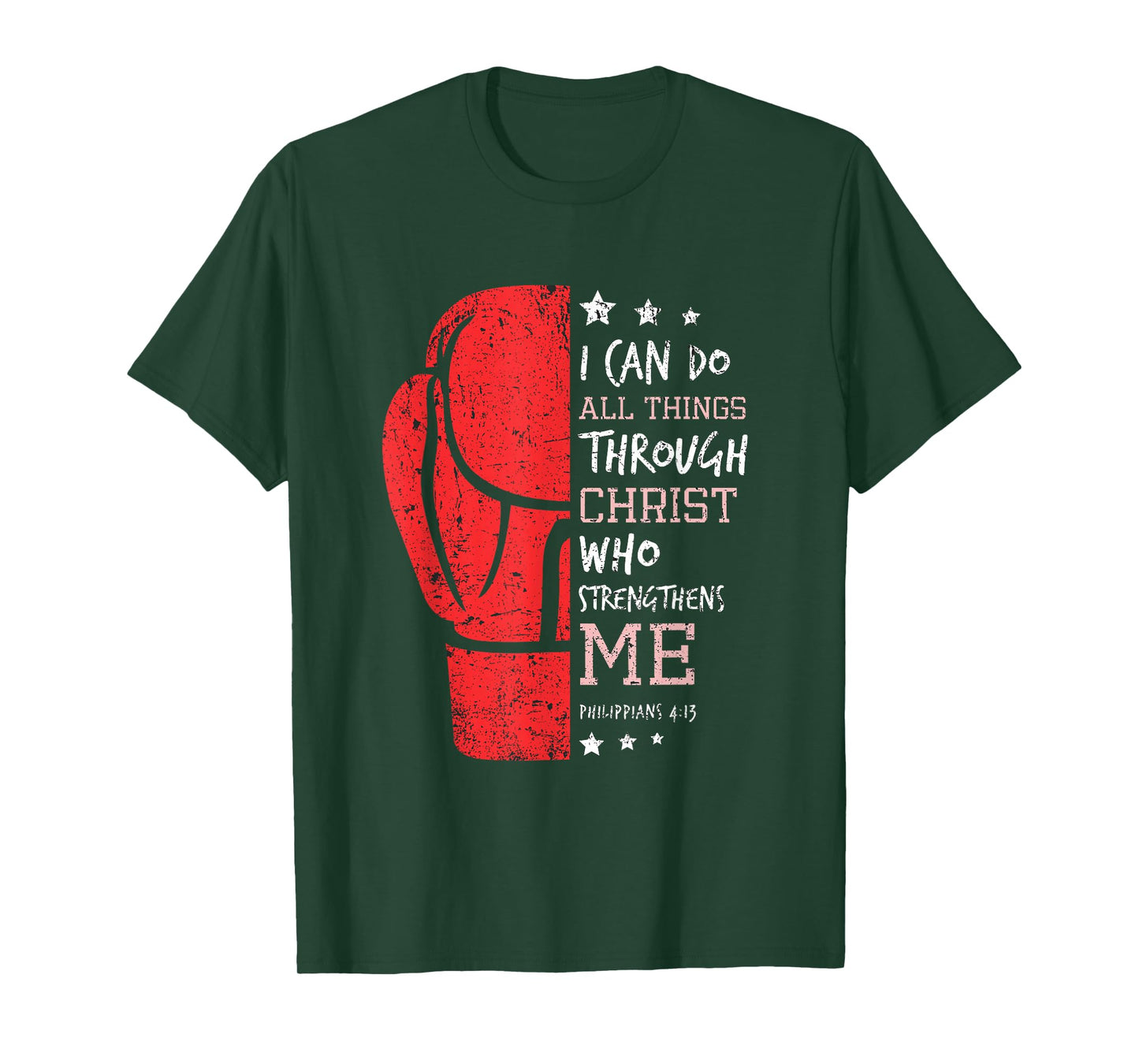 Philippians 4 13 I Can Do All Things Christian Boxing T-Shirt