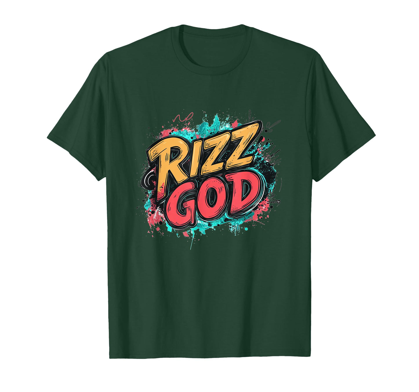 Colorful Rizz God Motto T-Shirt
