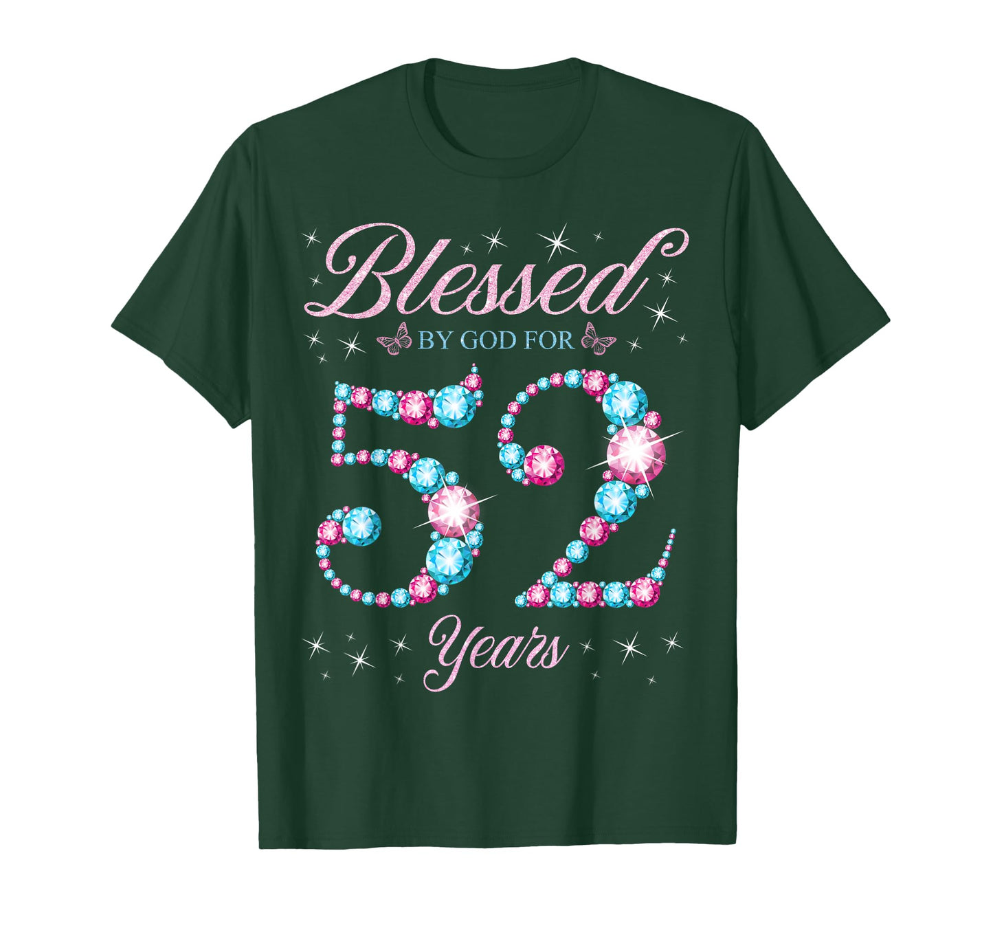 Blessed By God For 52 Years Old 52nd Birthday Woman Queen T-Shirt