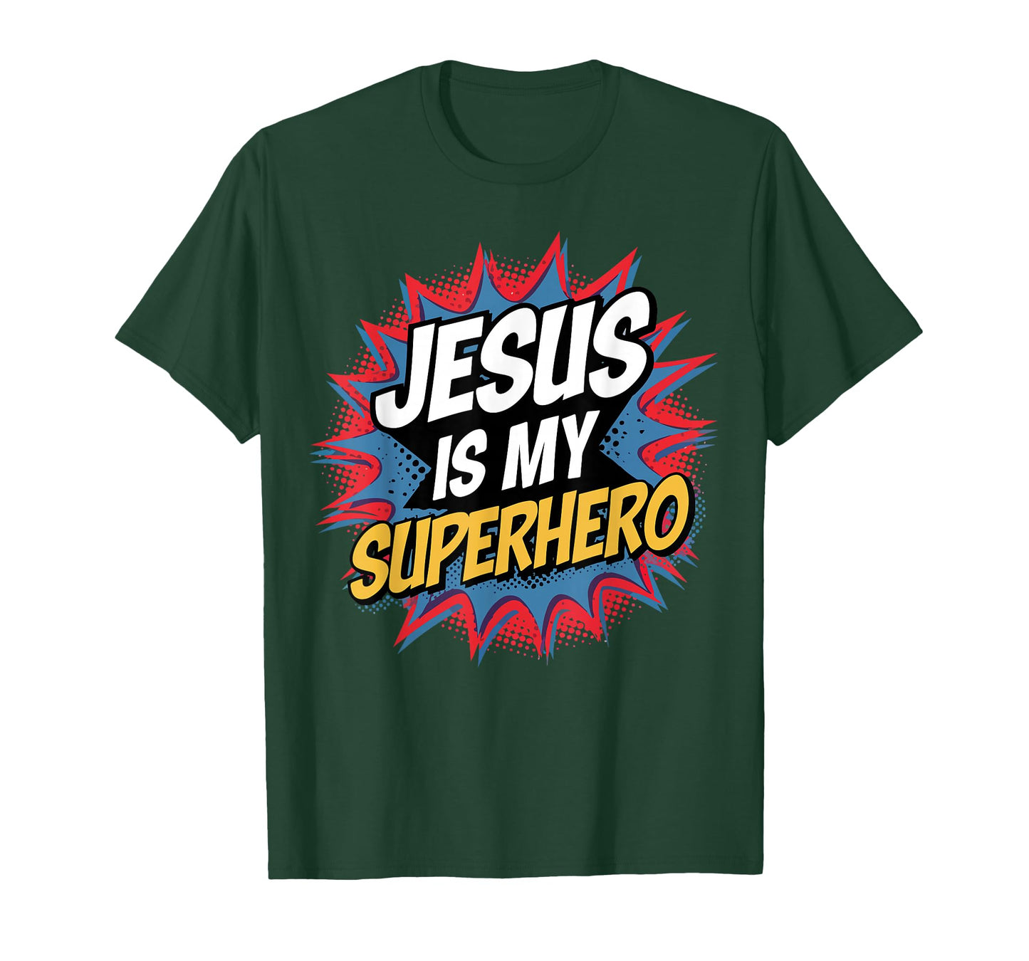 Jesus Is My Superhero Boys Christian Faith Humorous Funny T-Shirt