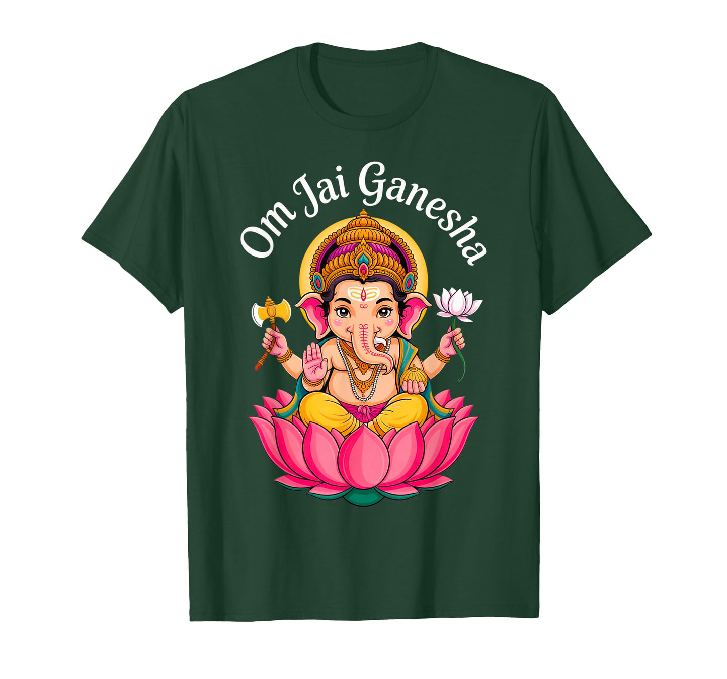 Hindu Ganesha Puja Elephant God India Meditation Yoga Murti T-Shirt