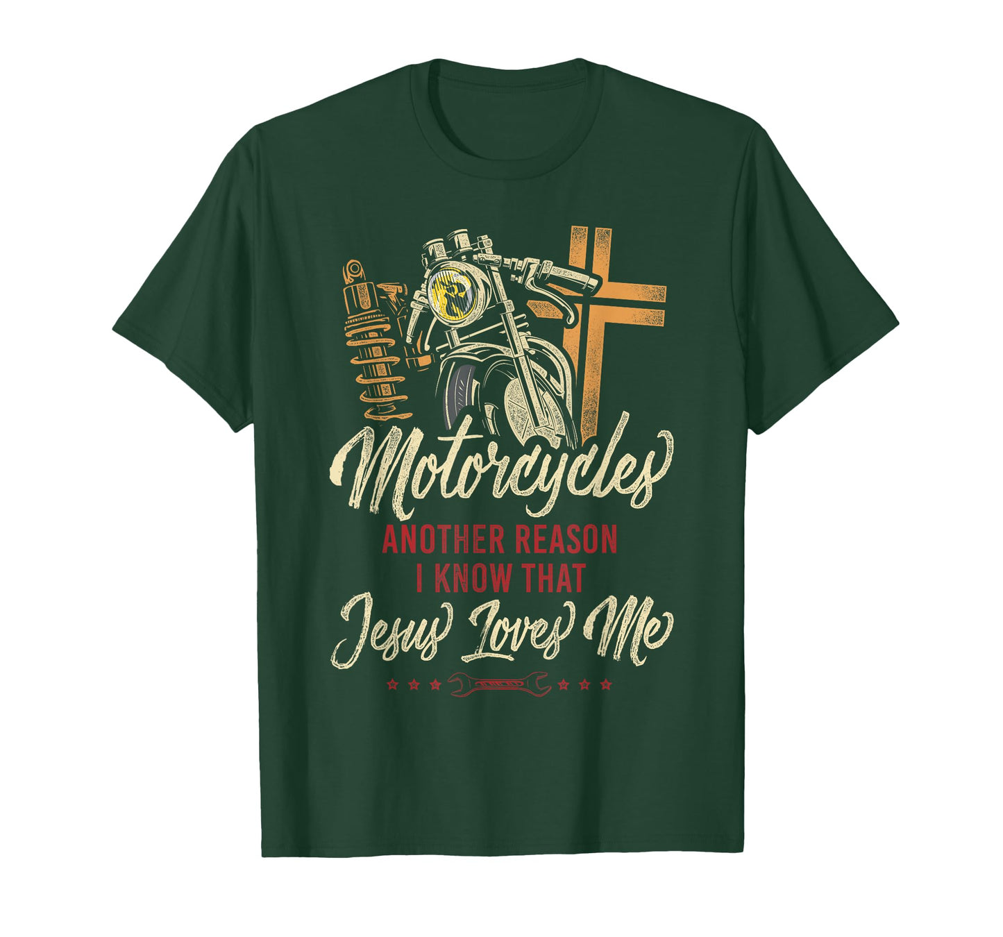 Classic Motorcycle Biker Jesus Faith Christian Motorcycles T-Shirt