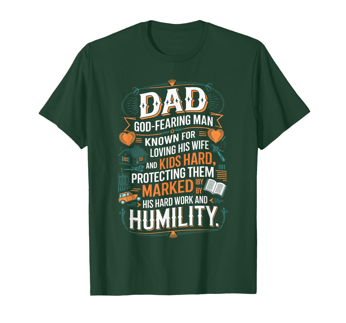 Christian Dad Definition God Religious Roman Catholic Father T-Shirt