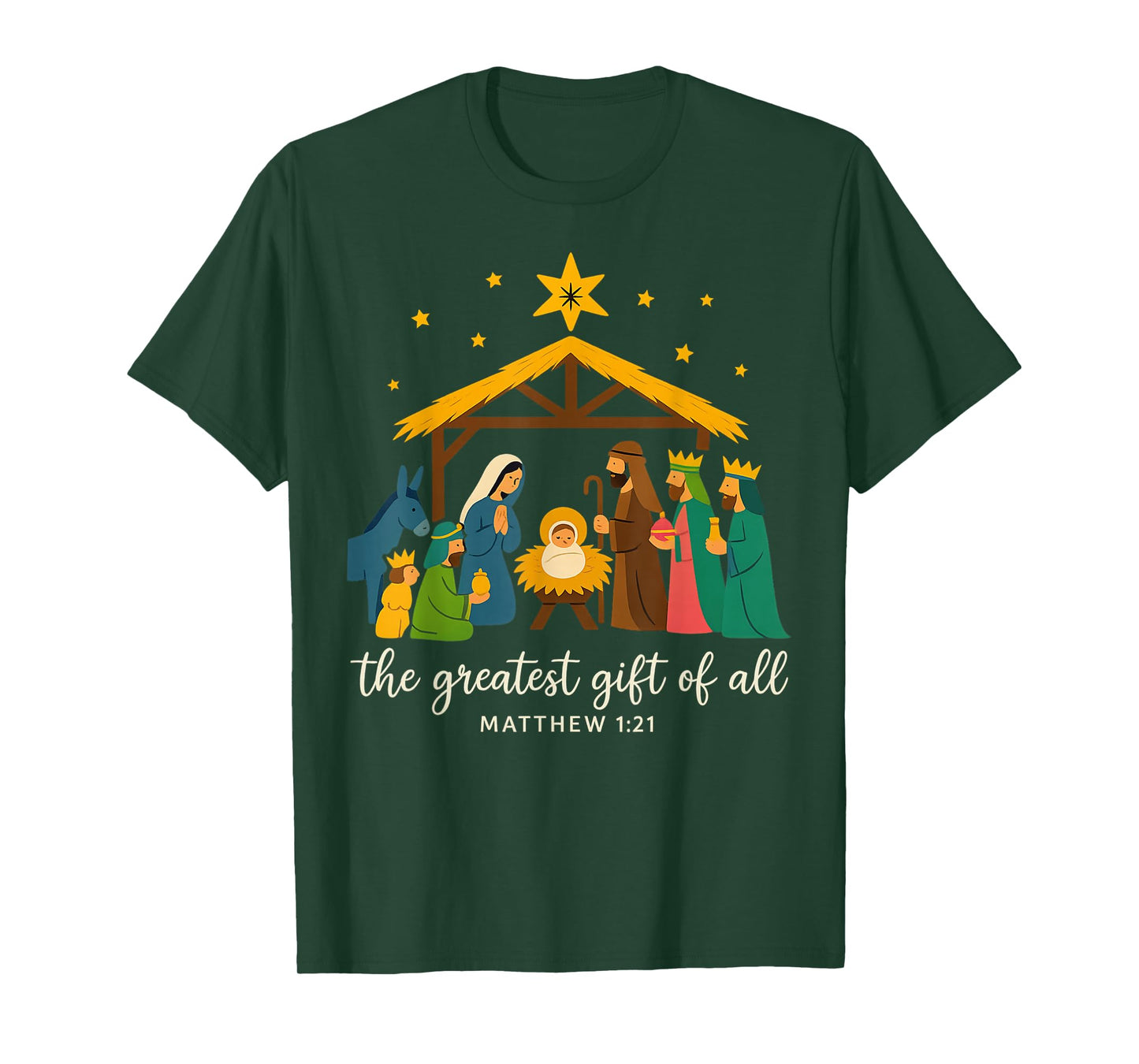 The Greatest Gift for All Christmas Nativity Jesus Christian T-Shirt