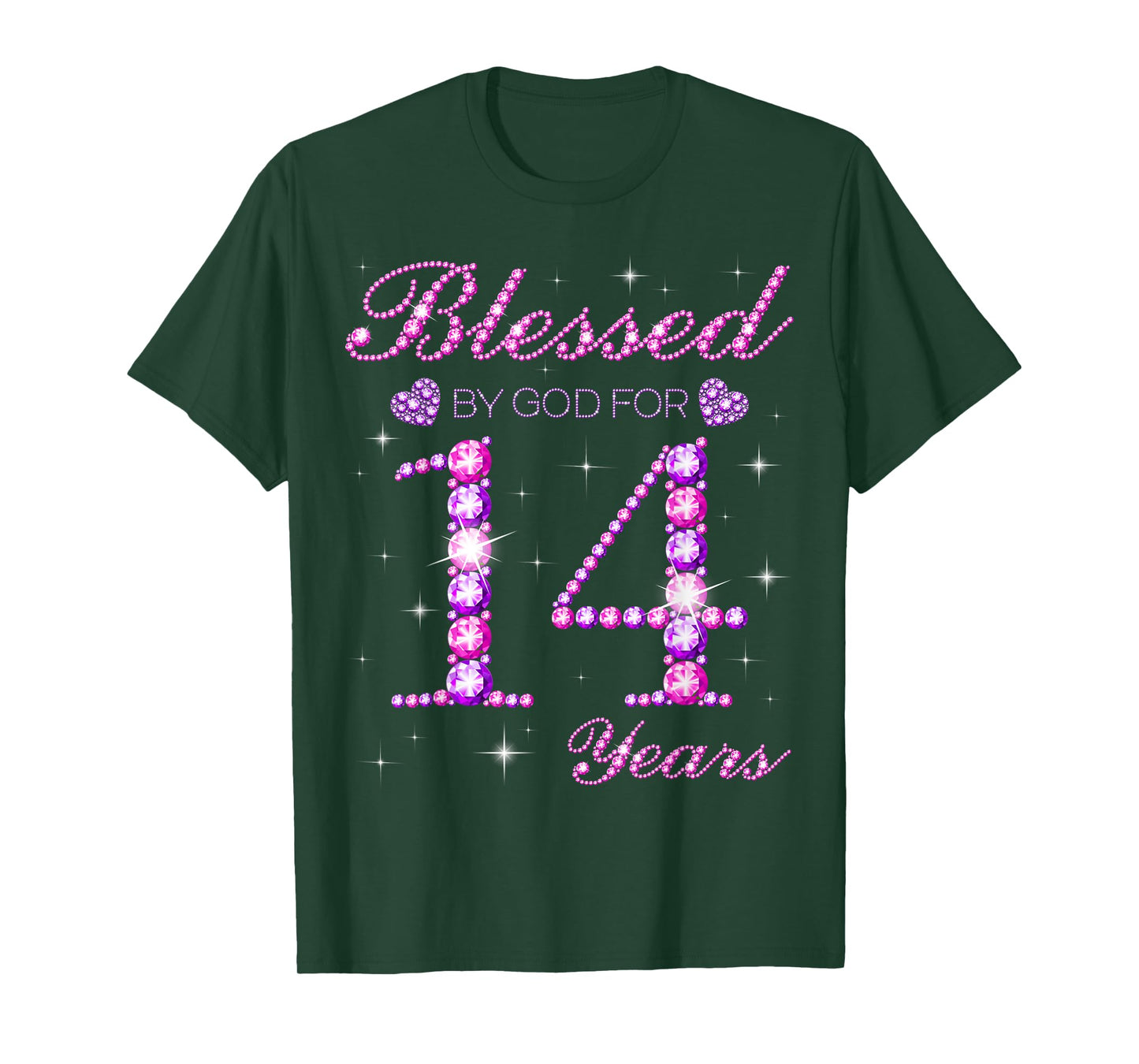 Blessed by God for 14 Years Old 14th Birthday Party T-Shirt