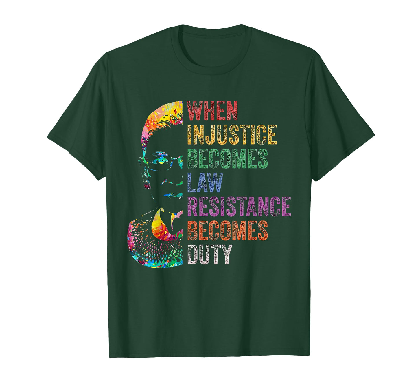 When Injustice Becomes Law Resistance Becomes Duty RBG T-Shirt