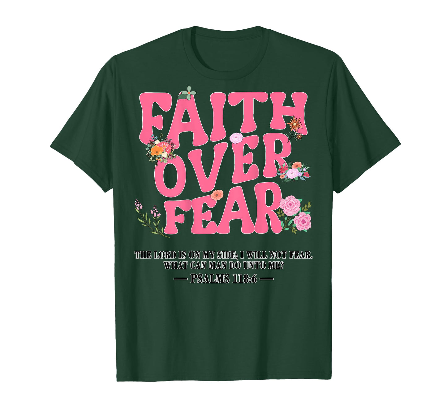 Girl Faith Over Fear Christian Jesus Toddler God Sister Mom T-Shirt