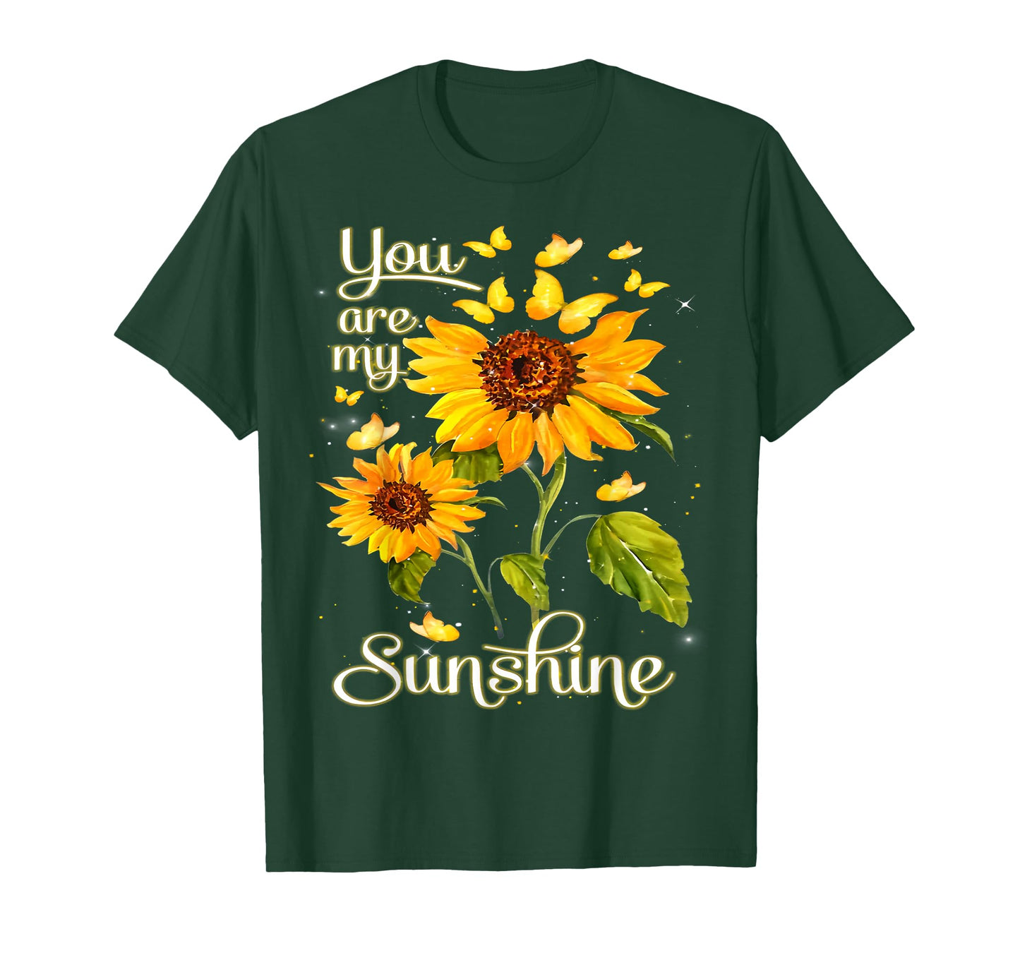 You Are Sunshine My Only Sunshine Butterfly Sunflower T-Shirt