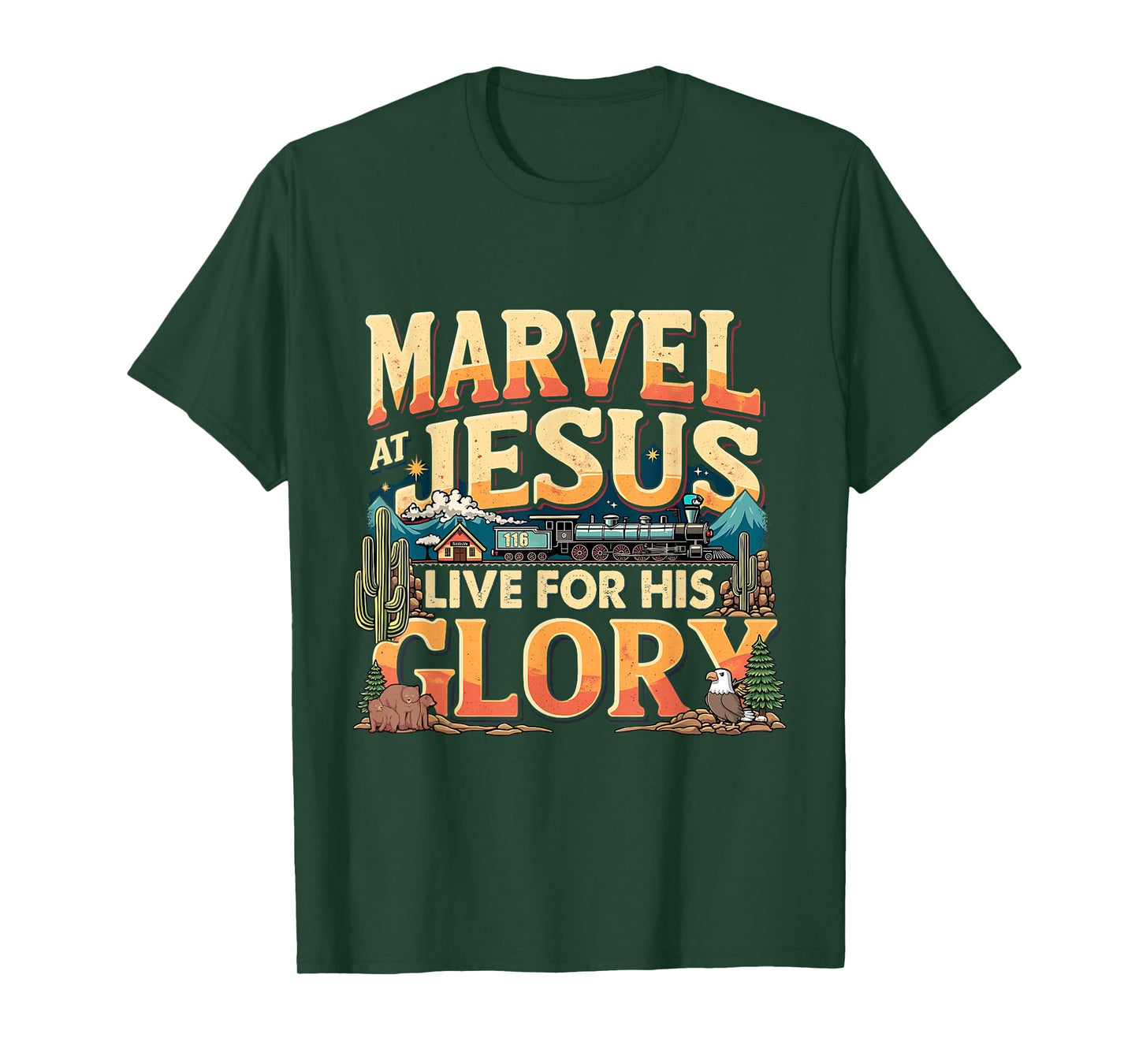 VBS 2025 True North Christian Camp His Glory Junction Train T-Shirt