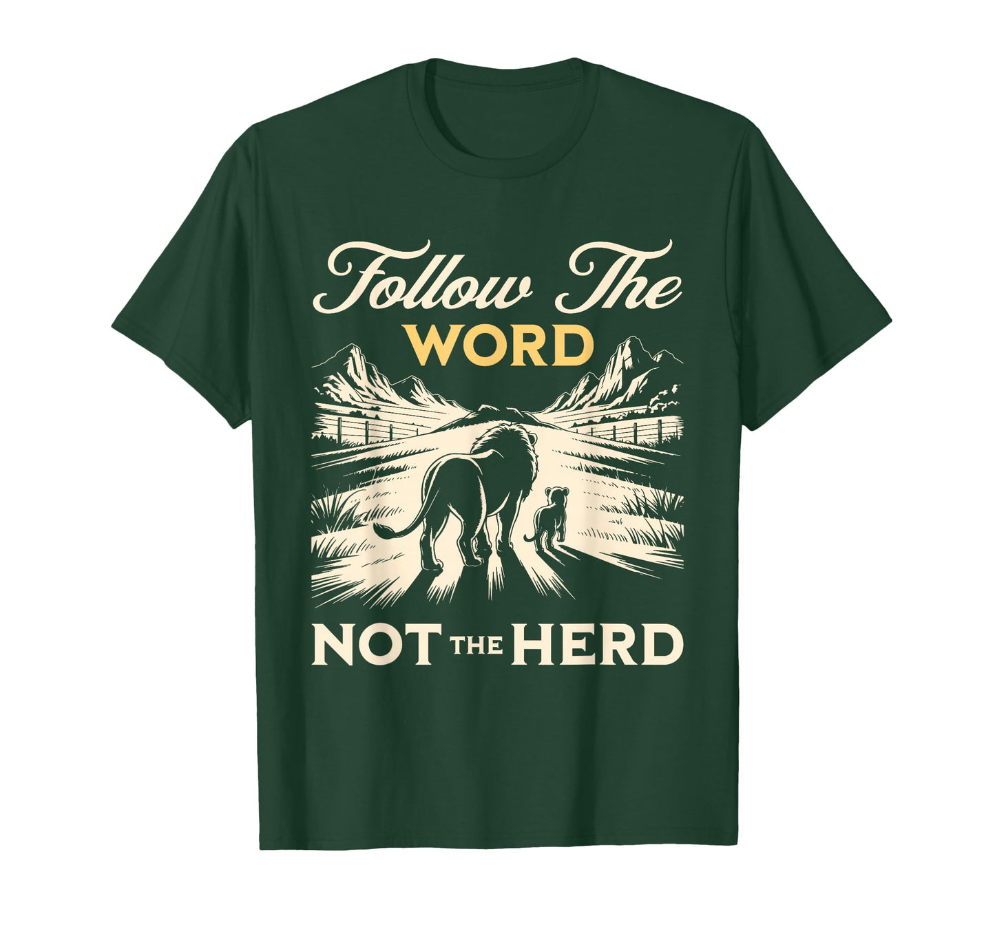 Follow The Word Not The Herd Religious Christian Scripture T-Shirt